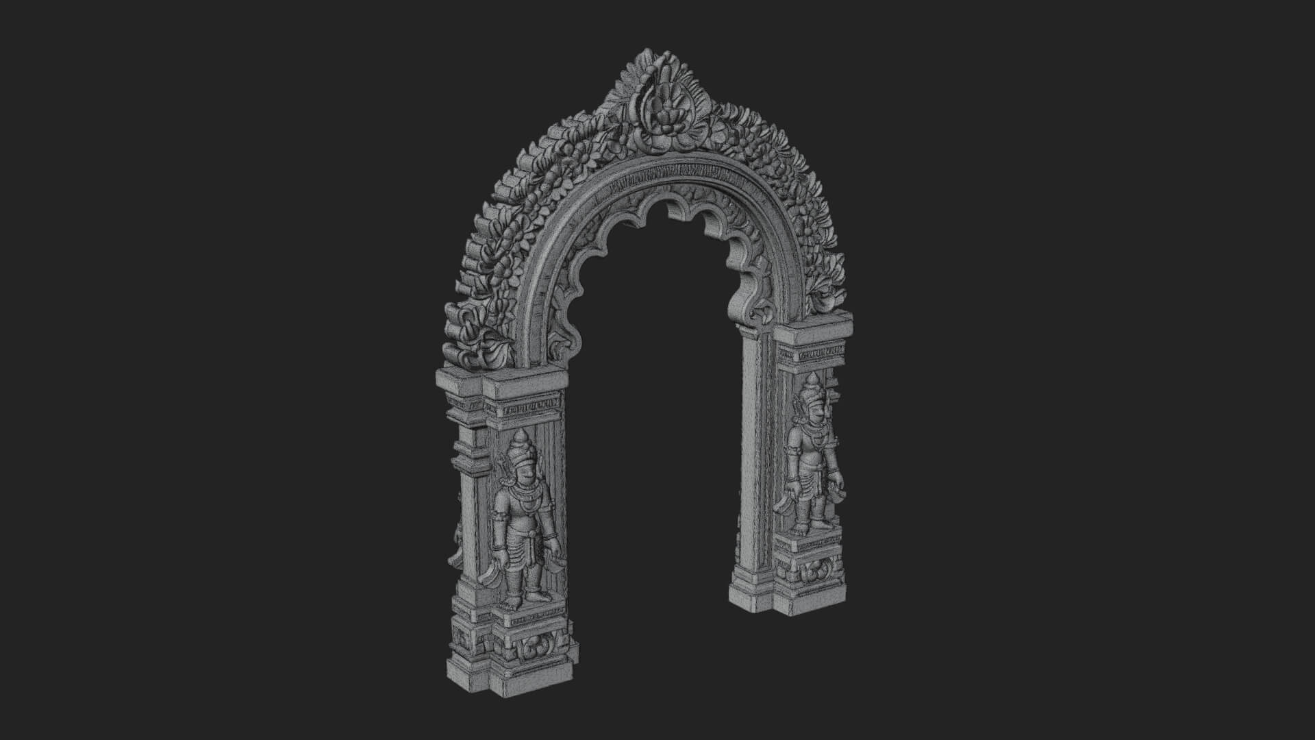 Khmer Carved Arch Design 9 3D Print Model 3D Model