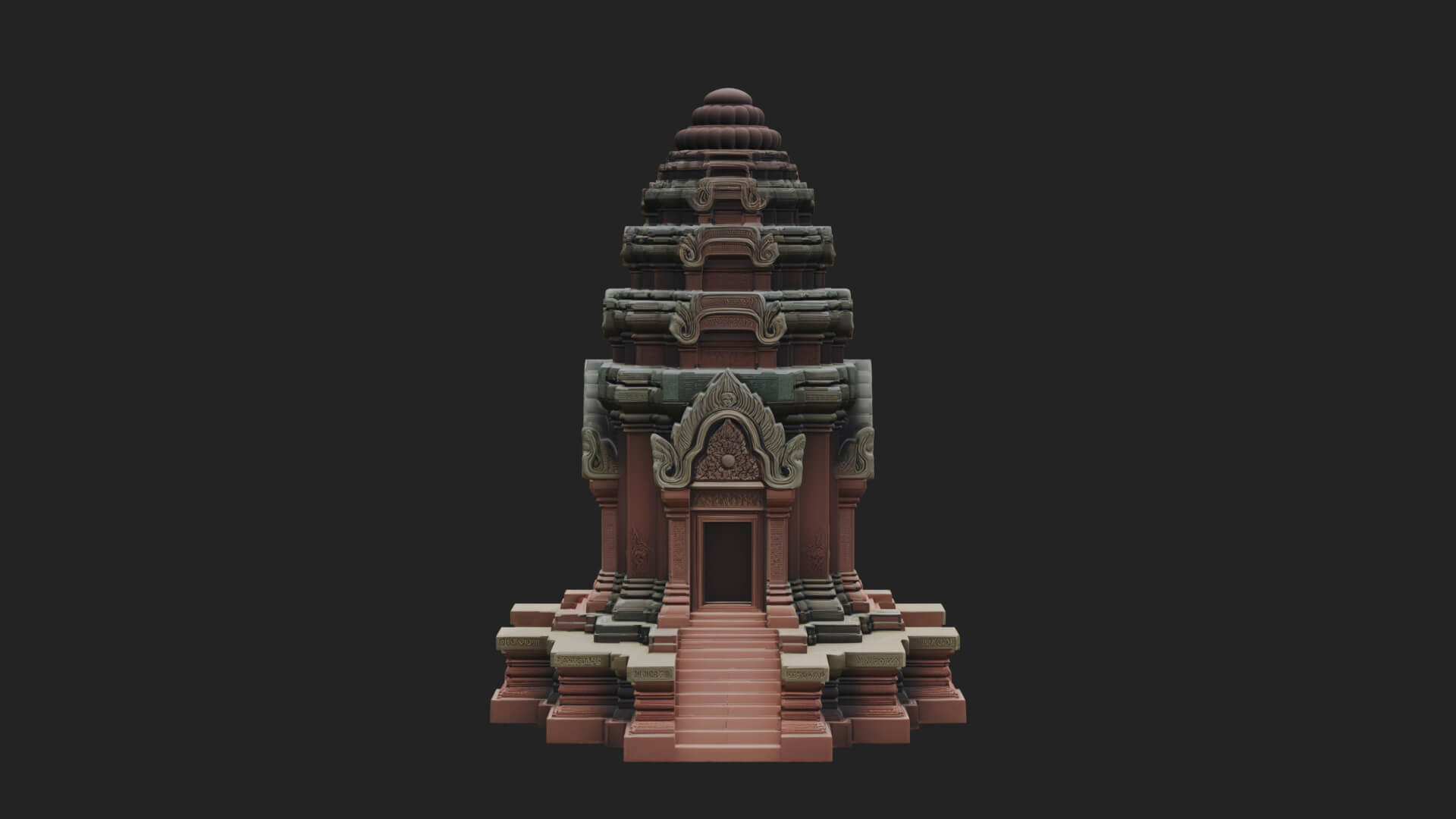 Khmer Prasat Temple Design 1 3D Print Model 3D Model
