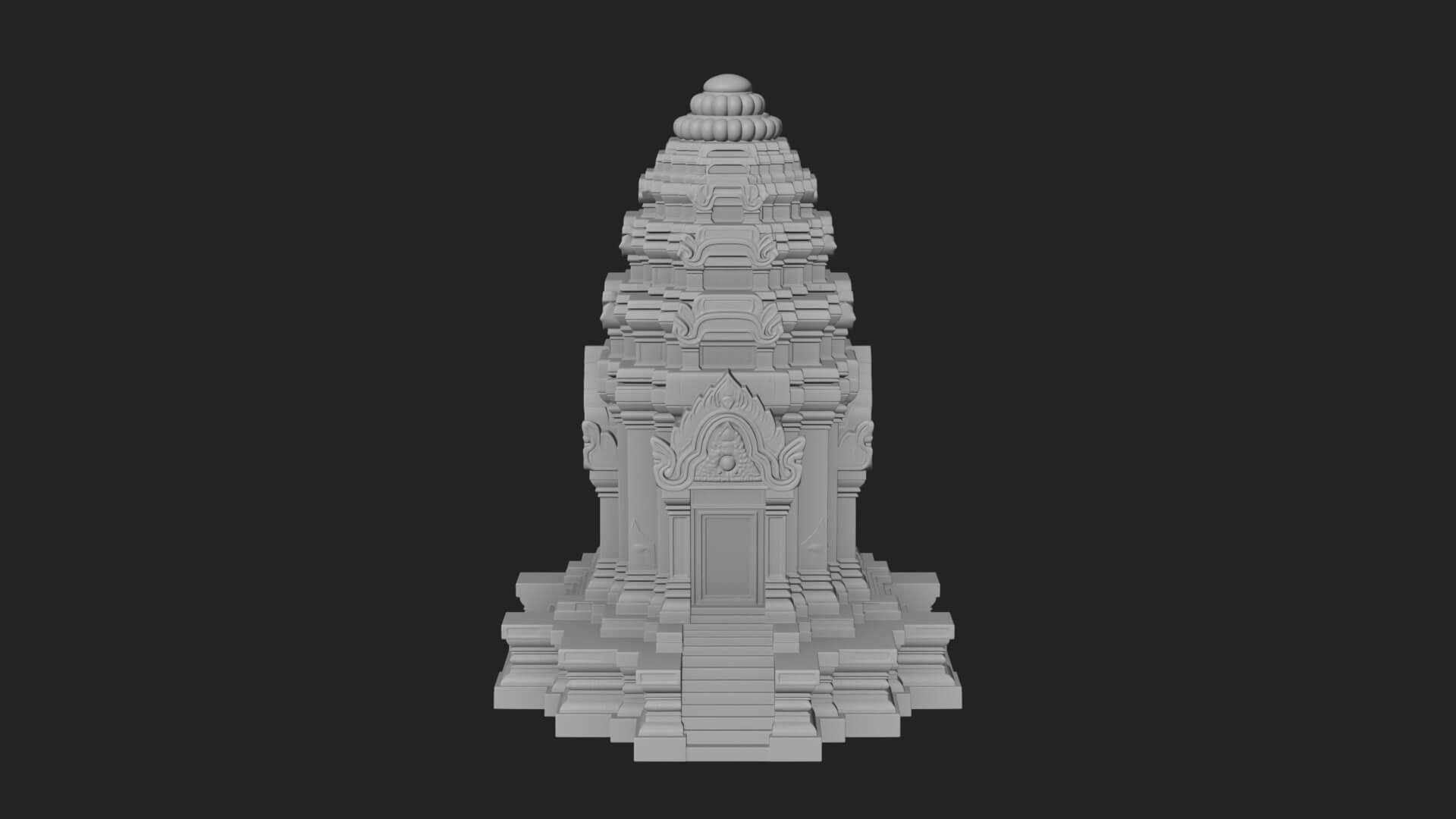 Khmer Prasat Temple Design 1 3D Print Model 3D Model
