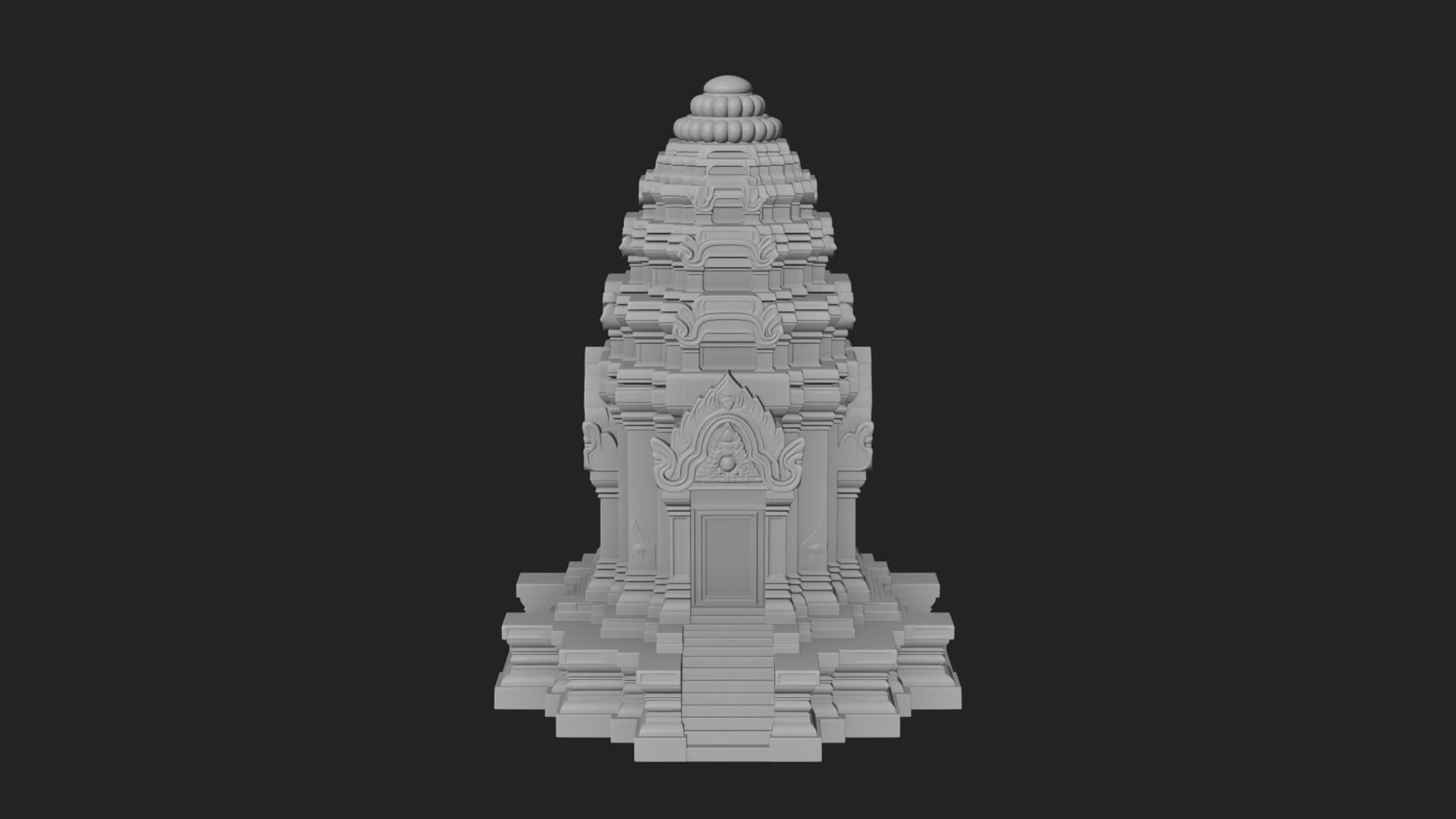 Khmer Prasat Temple Design 1 3D Print Model 3D Model