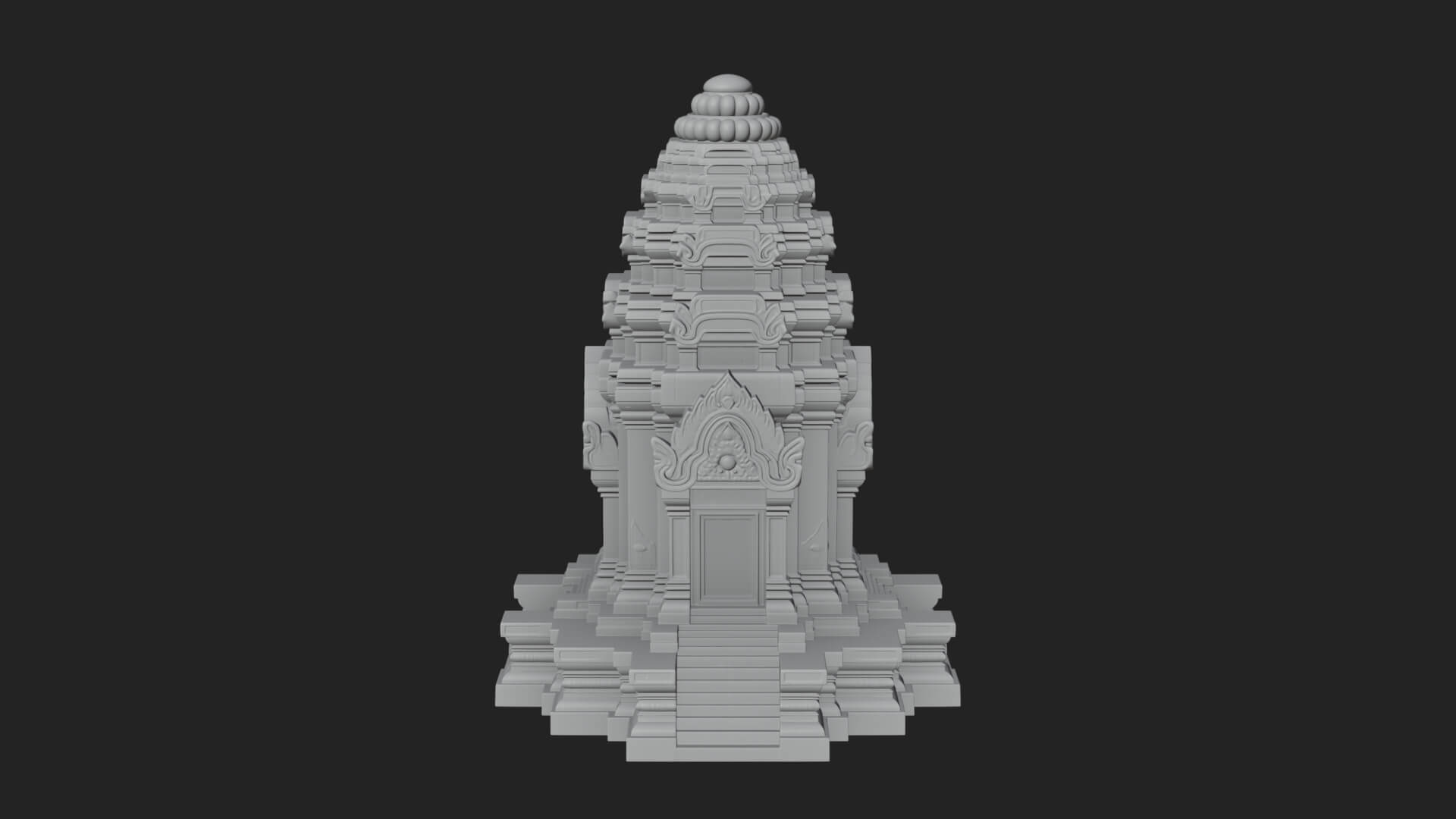 Khmer Prasat Temple Design 1 3D Print Model 3D Model
