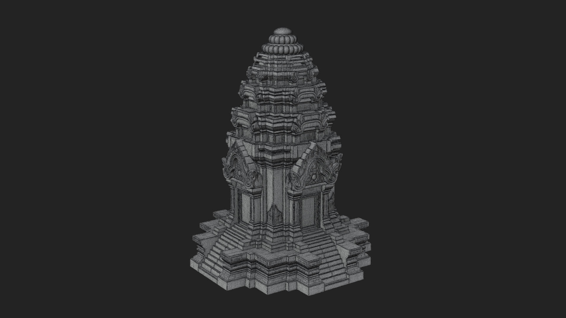 Khmer Prasat Temple Design 1 3D Print Model 3D Model