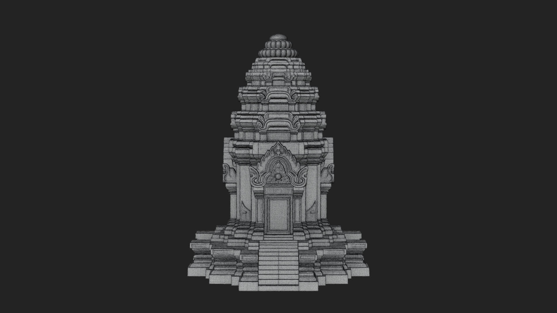 Khmer Prasat Temple Design 1 3D Print Model 3D Model