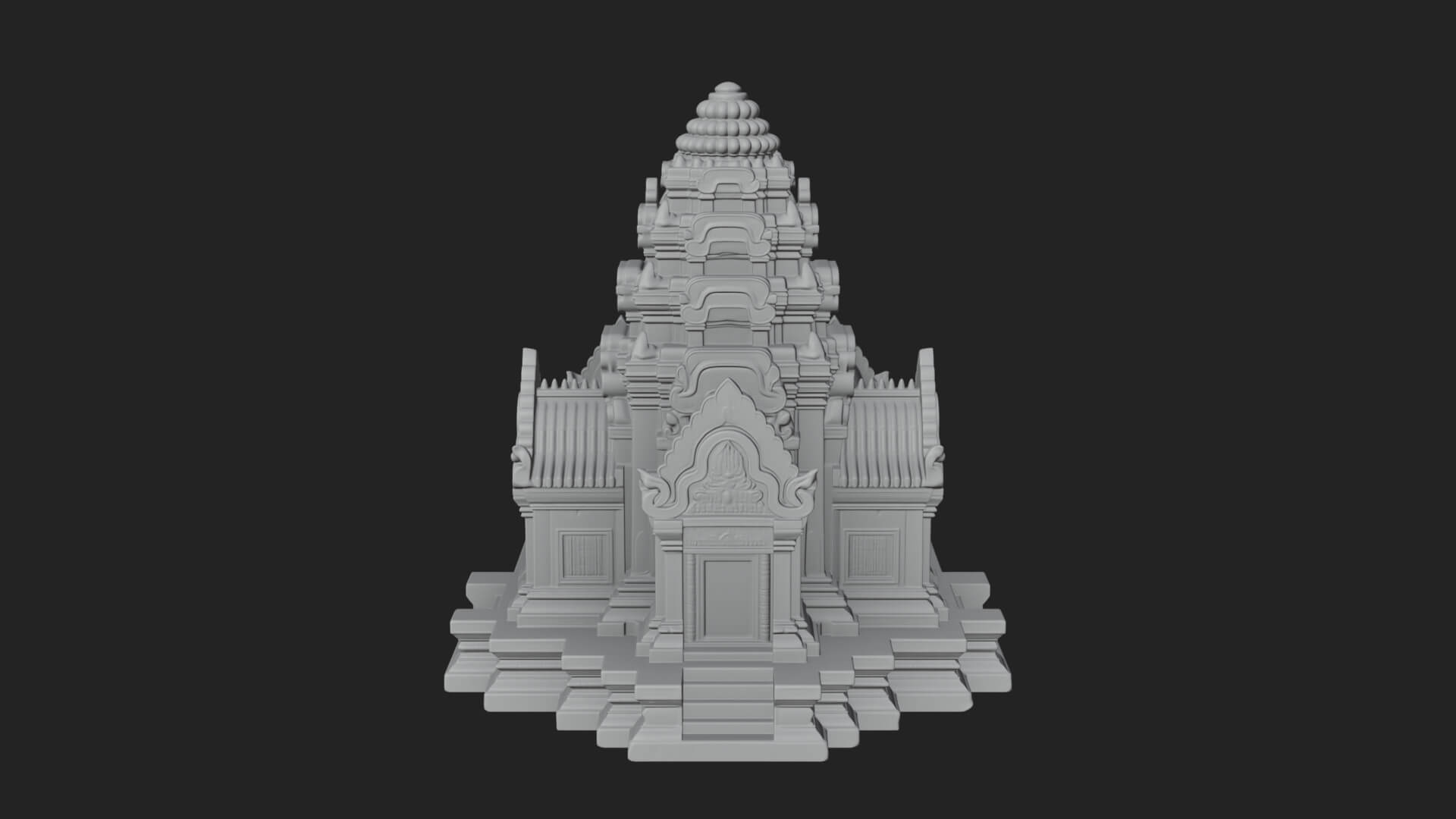 Khmer Prasat Temple Design 3 3D Print Model 3D Model