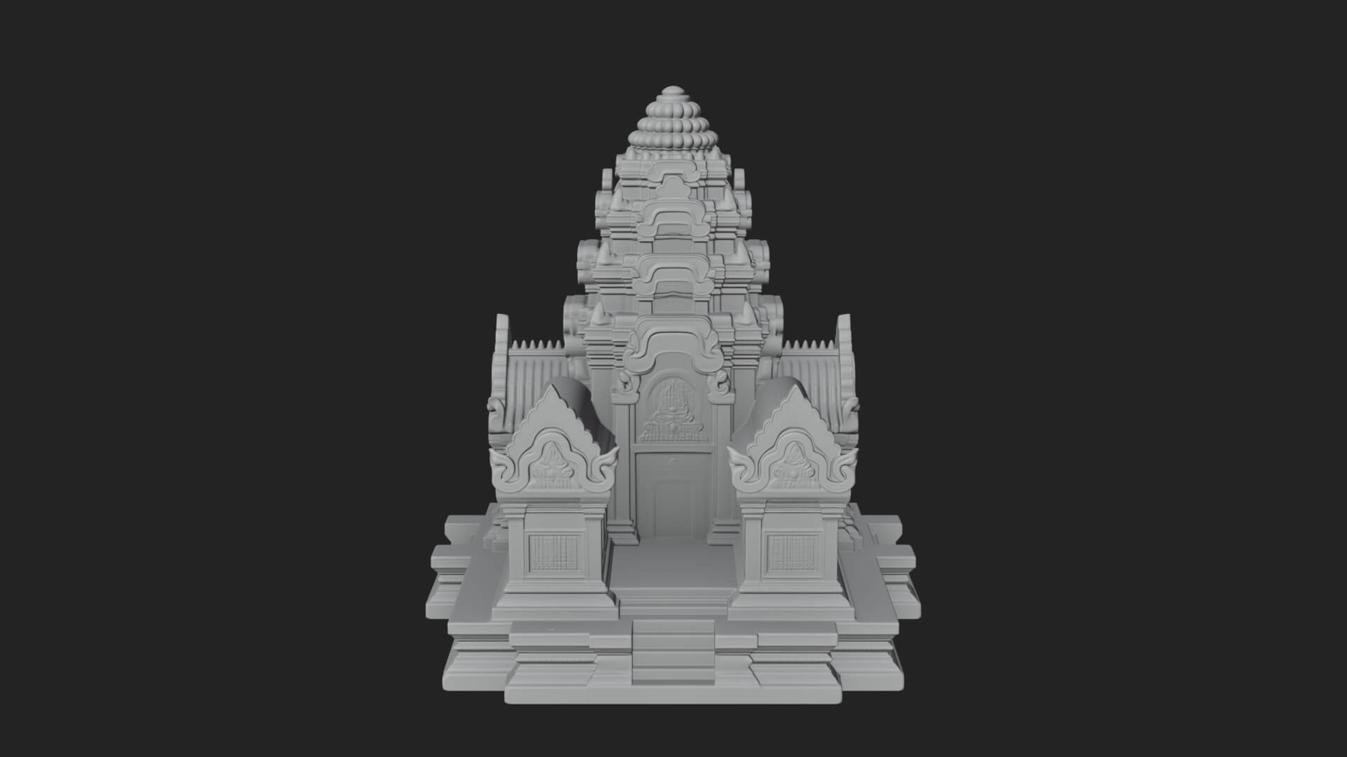 Khmer Prasat Temple Design 3 3D Print Model 3D Model