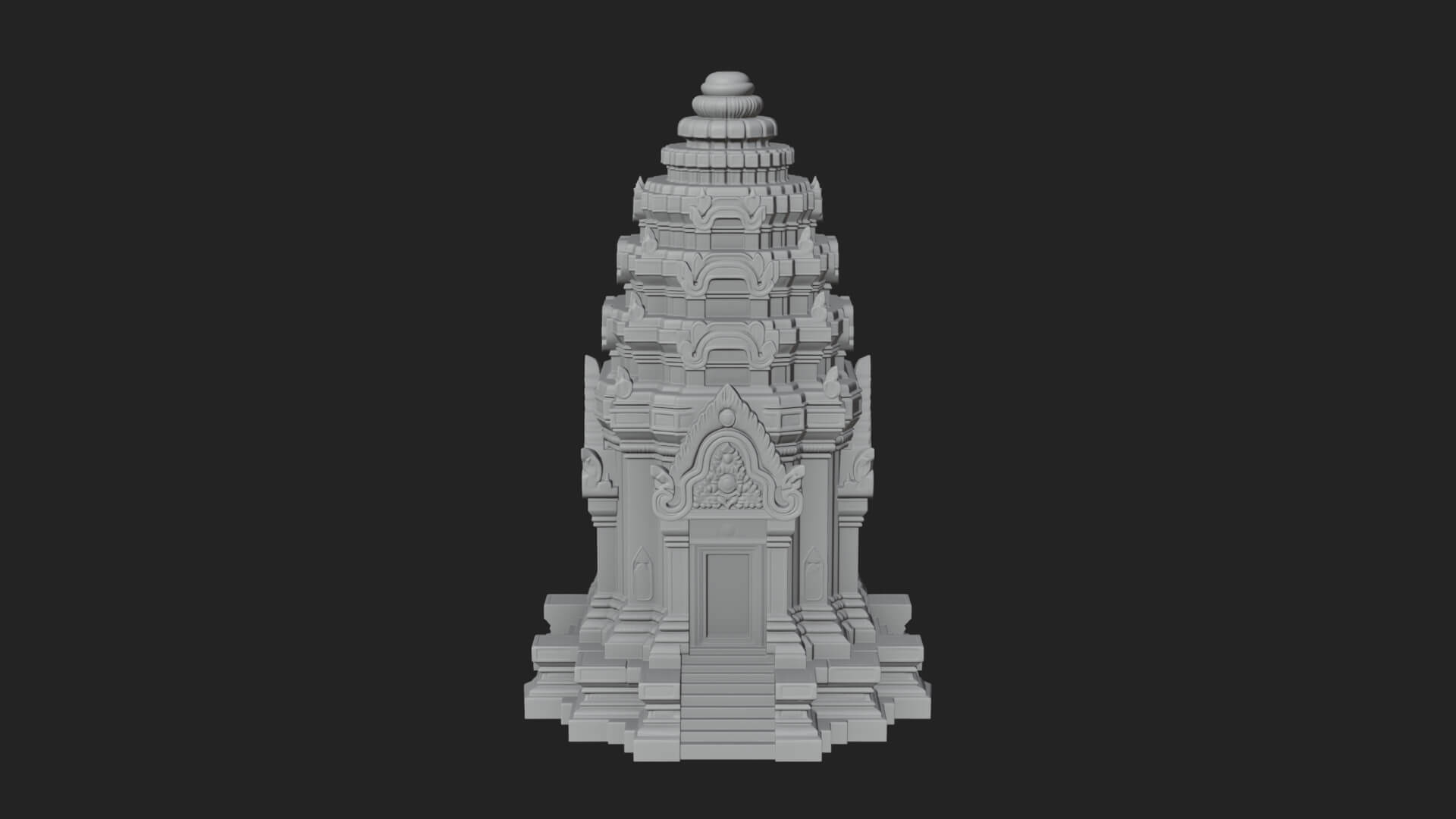 Khmer Prasat Temple Design 4 3D Print Model 3D Model