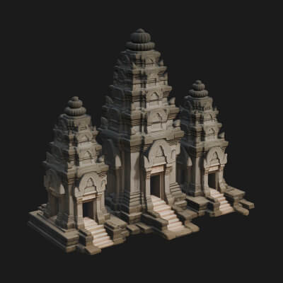 Khmer Temple Tower Design 2 3D Print Model