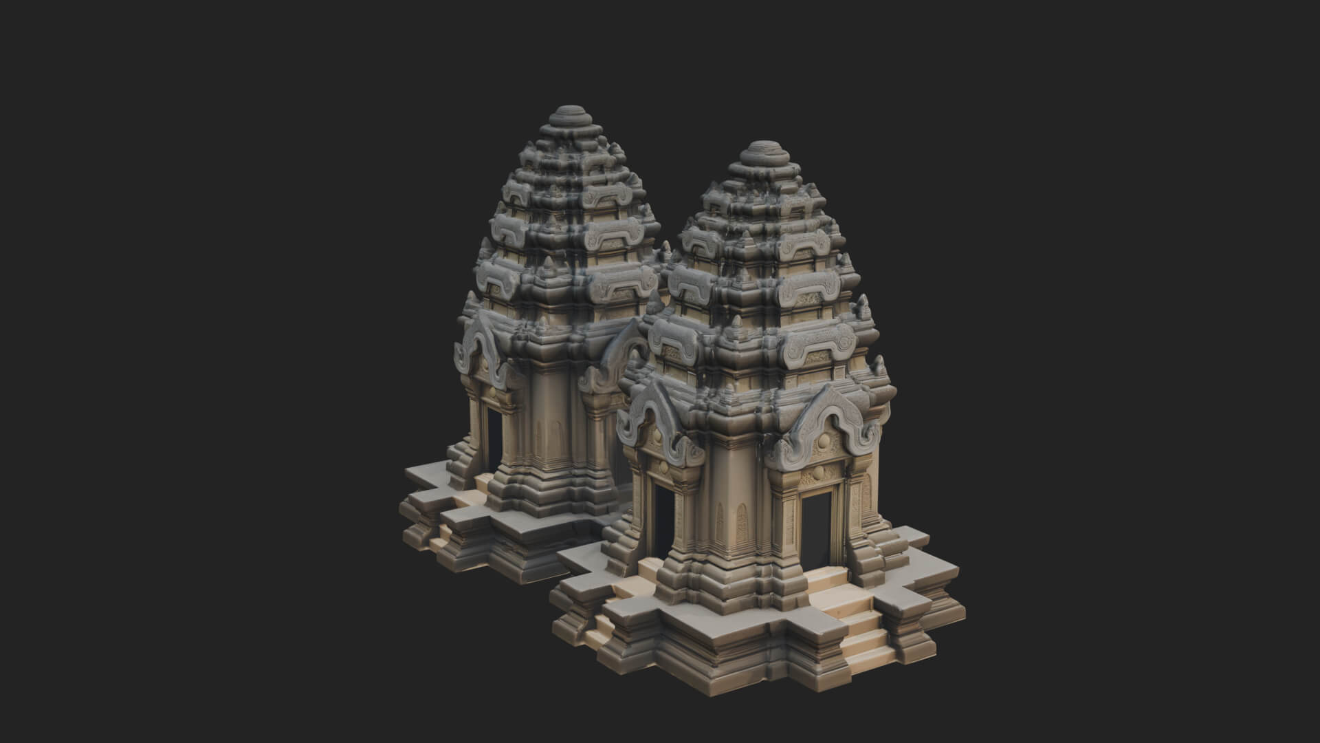 Khmer Temple Tower Design 3 3D Print Model 3D Model