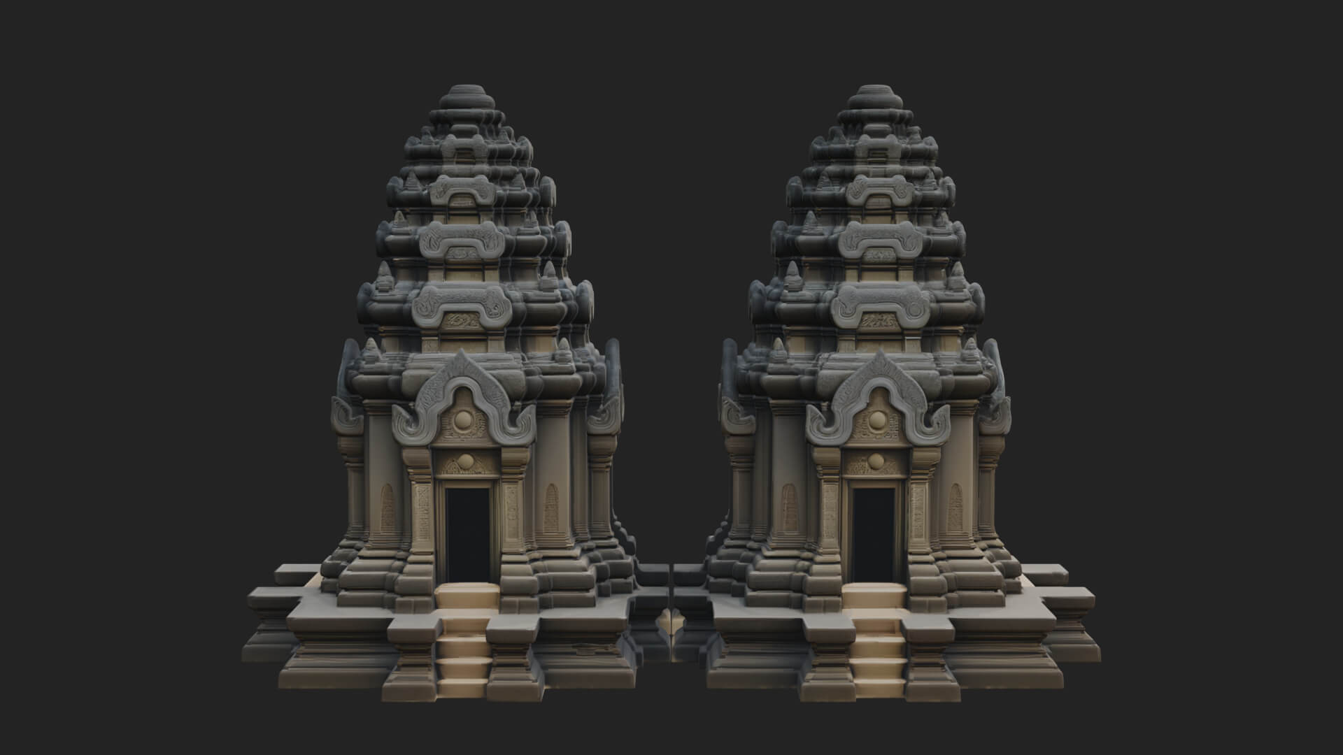 Khmer Temple Tower Design 3 3D Print Model 3D Model