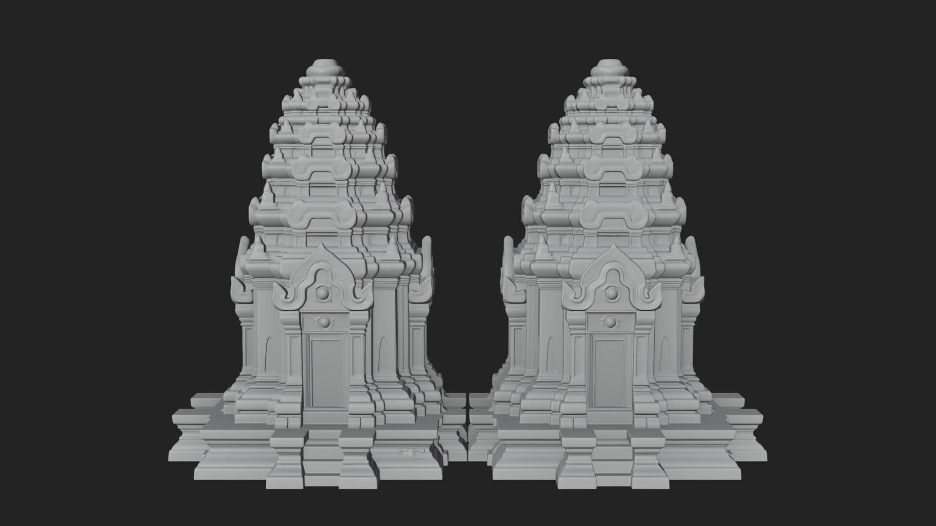 Khmer Temple Tower Design 3 3D Print Model 3D Model