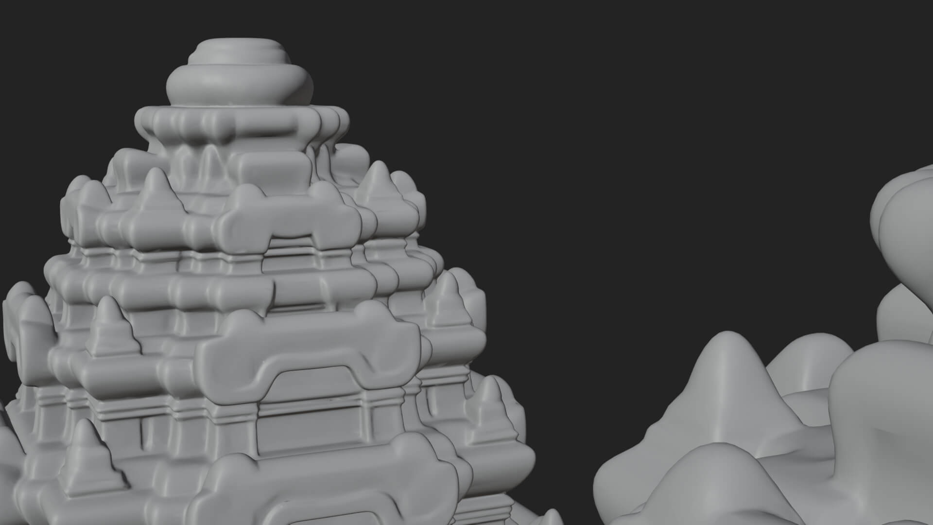 Khmer Temple Tower Design 3 3D Print Model 3D Model