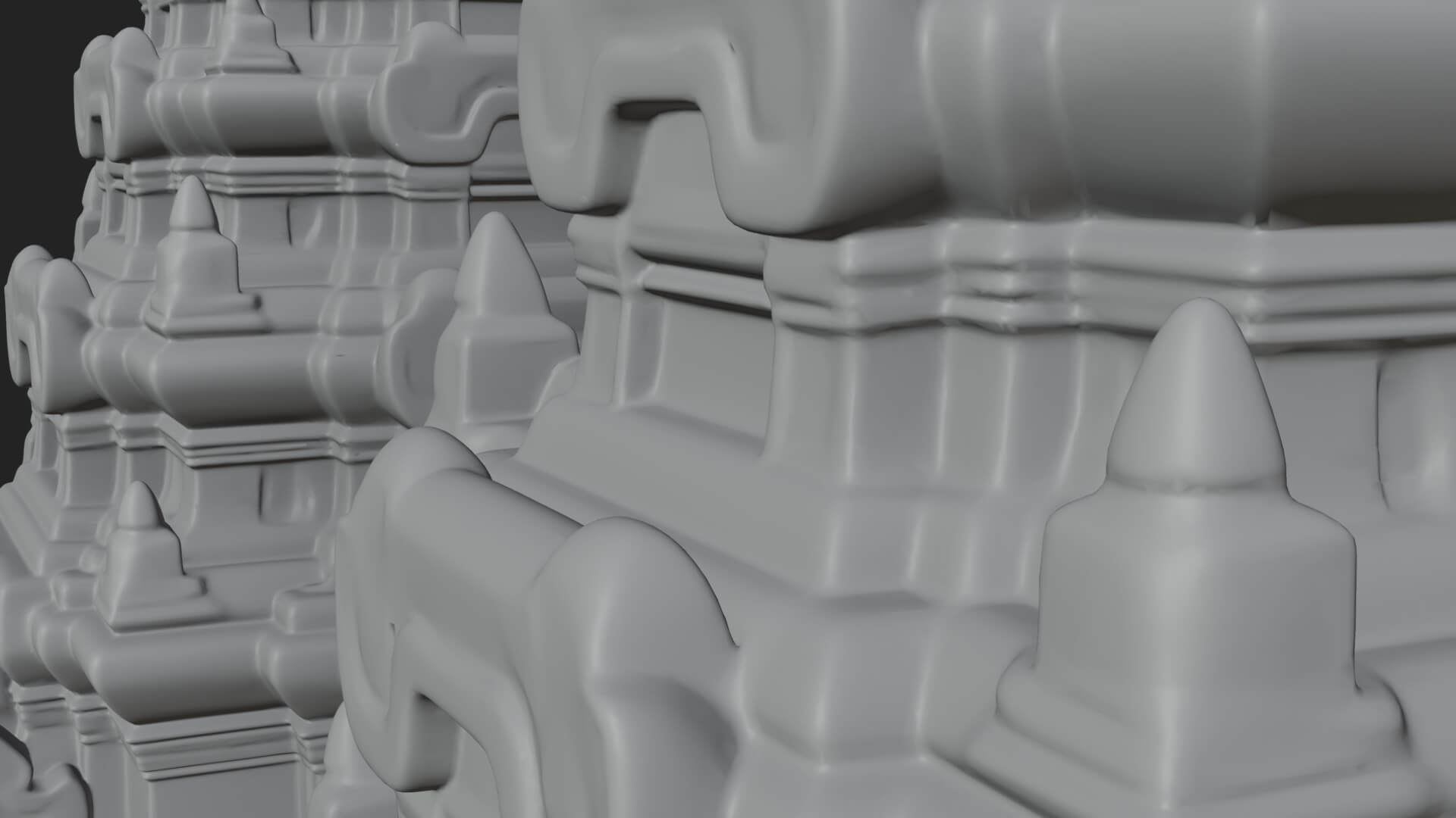 Khmer Temple Tower Design 3 3D Print Model 3D Model