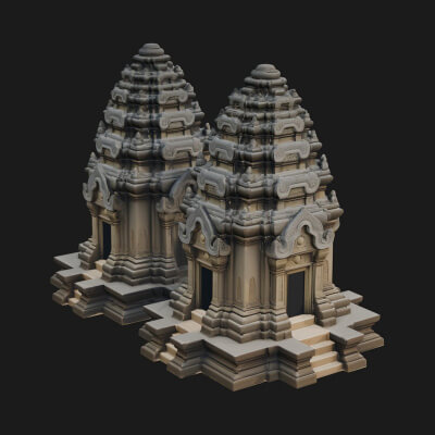Khmer Temple Tower Design 3 3D Print Model