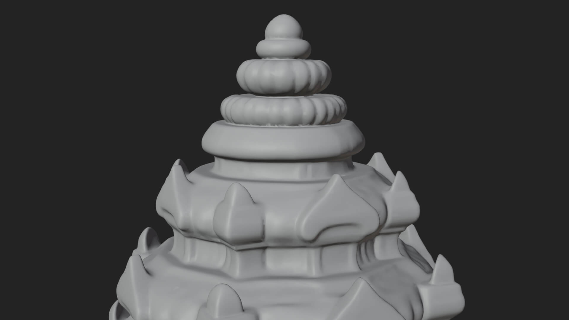 Khmer Temple Tower Design 4 3D Print Model 3D Model