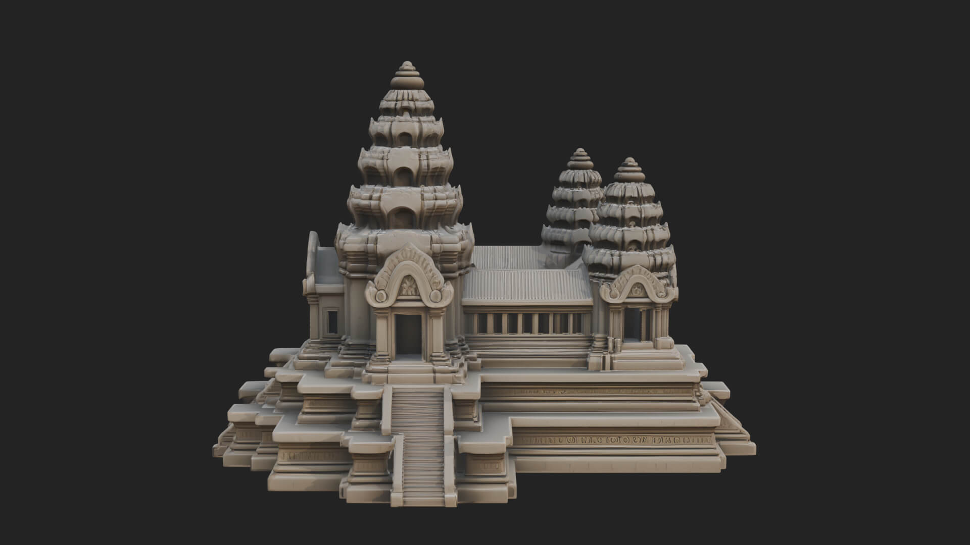 Khmer Temple Tower Design 6 3D Print Model 3D Model