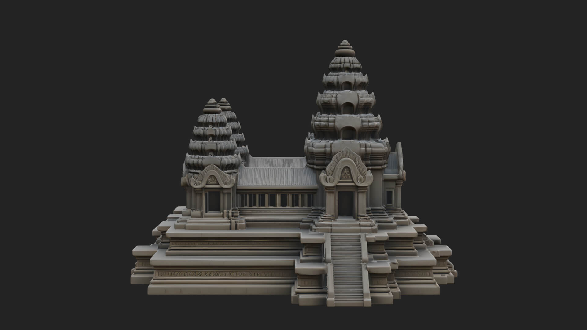 Khmer Temple Tower Design 6 3D Print Model 3D Model