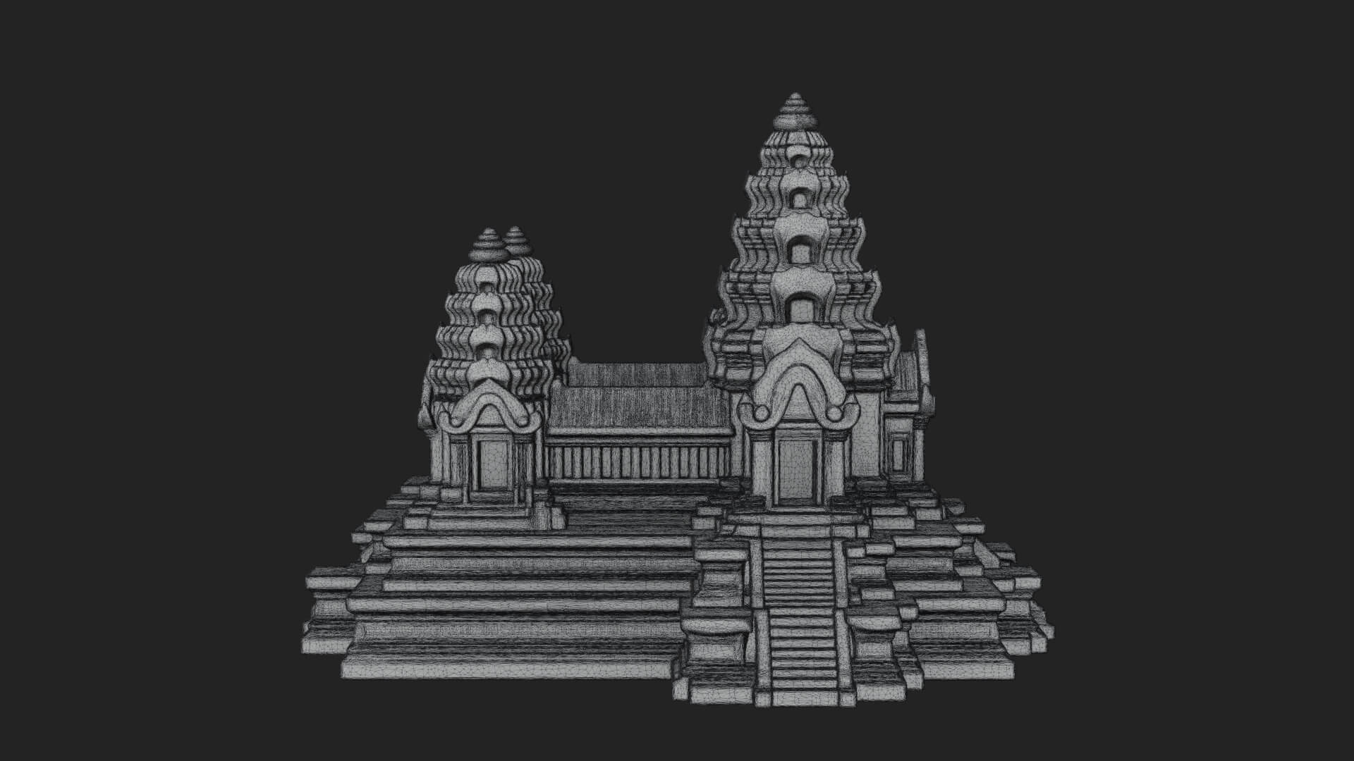 Khmer Temple Tower Design 6 3D Print Model 3D Model