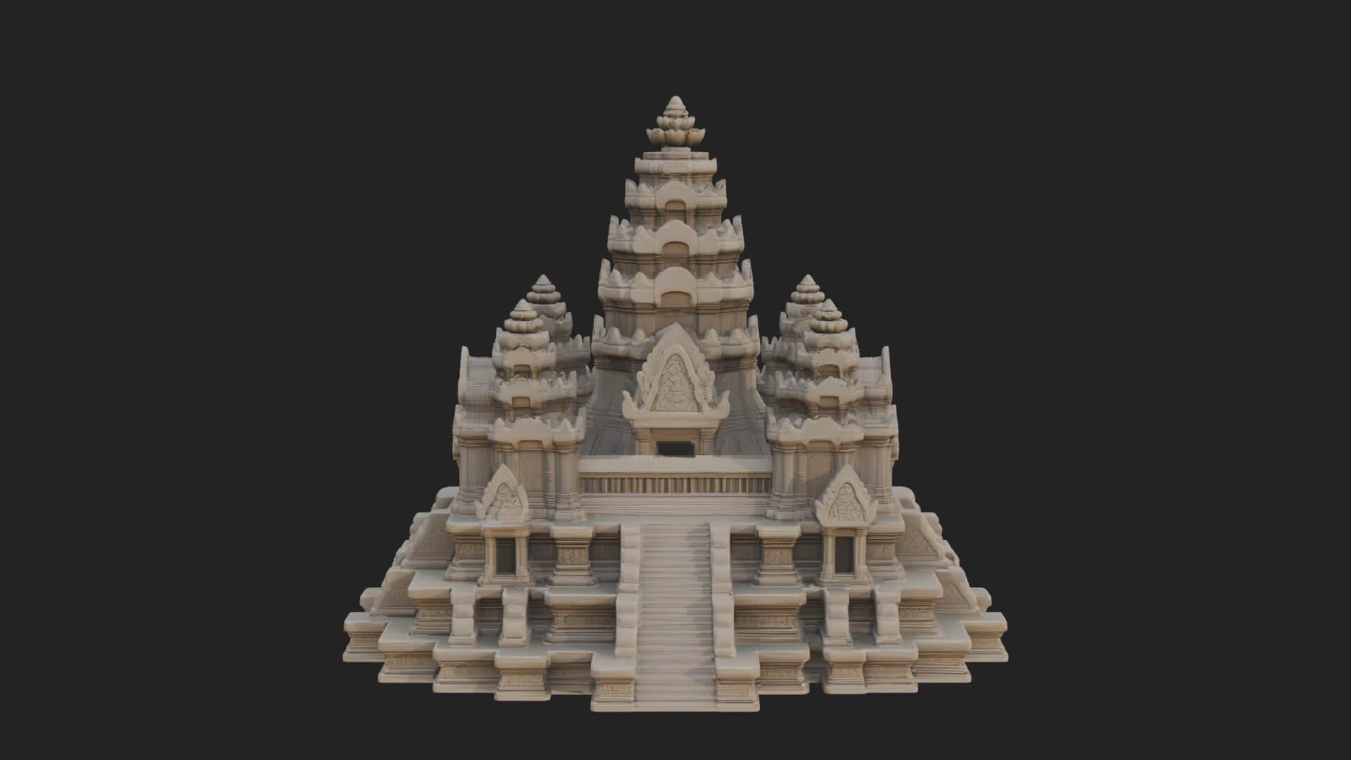 Khmer Temple Tower Design 7 3D Print Model 3D Model