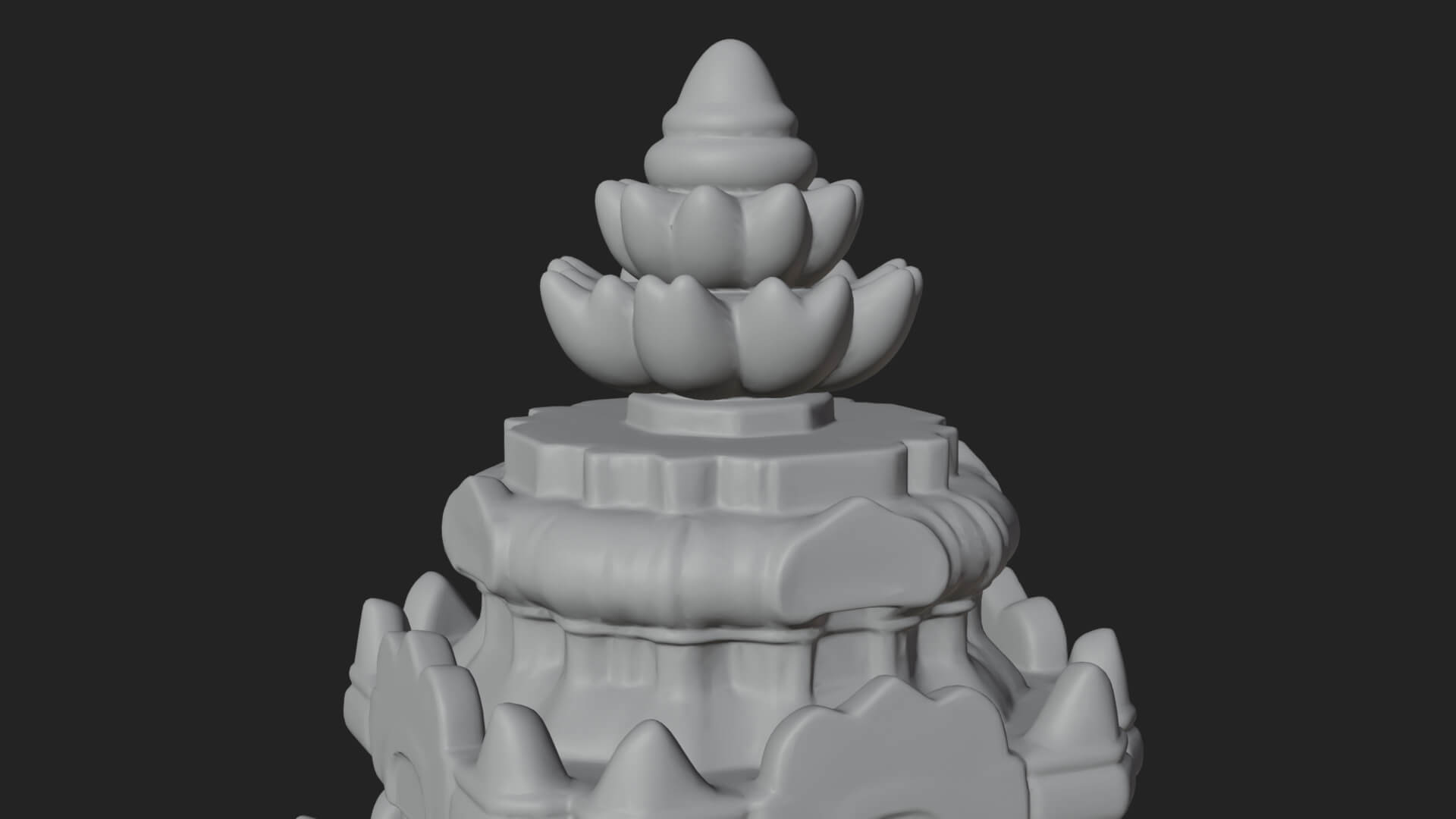 Khmer Temple Tower Design 7 3D Print Model 3D Model