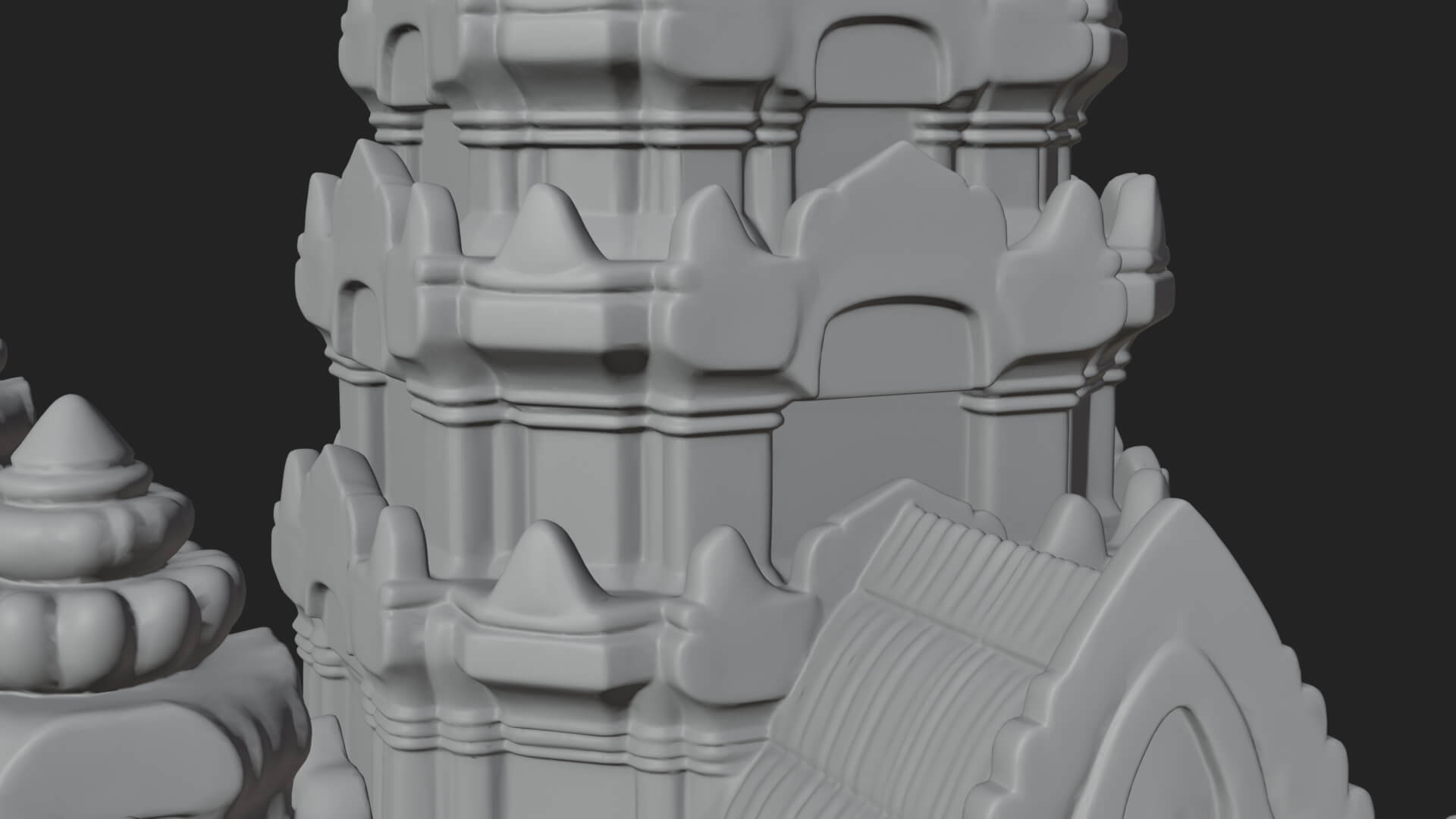 Khmer Temple Tower Design 7 3D Print Model 3D Model