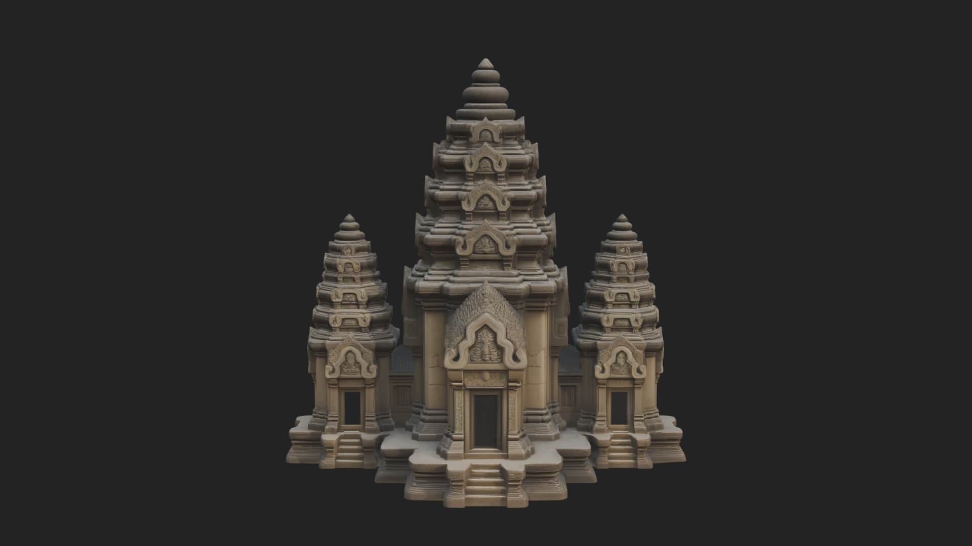 Khmer Temple Tower Design 8 3D Print Model 3D Model