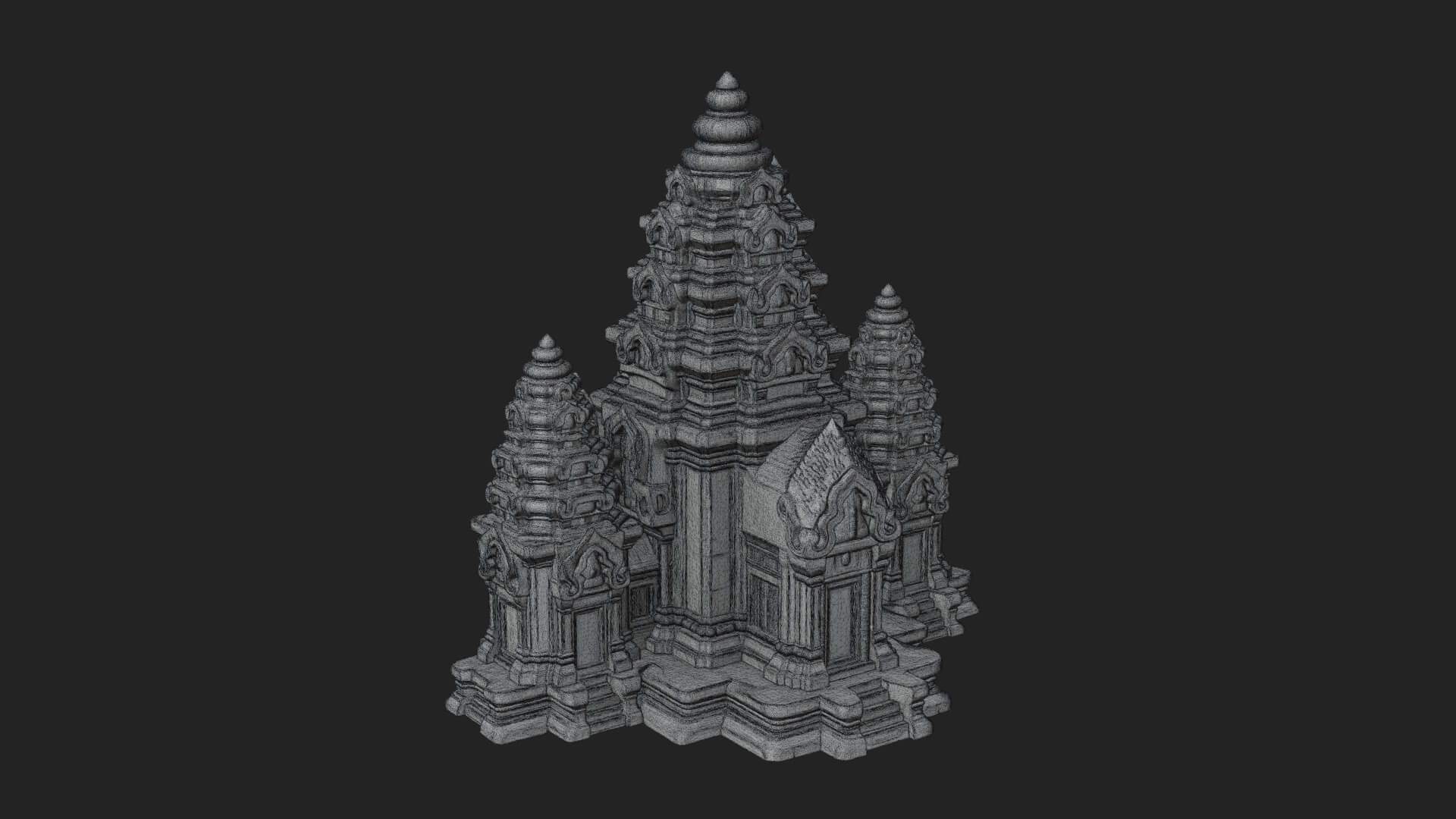 Khmer Temple Tower Design 8 3D Print Model 3D Model