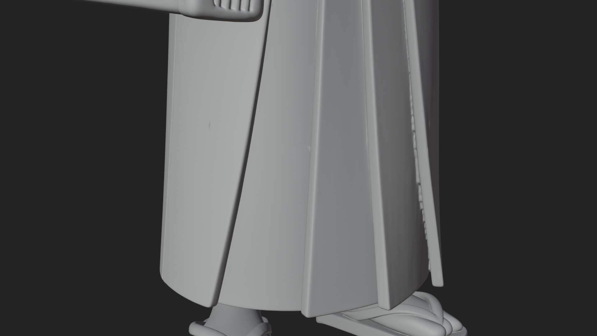 Kimono Merchant Man Statue Design 1 3D Print Model 3D Model