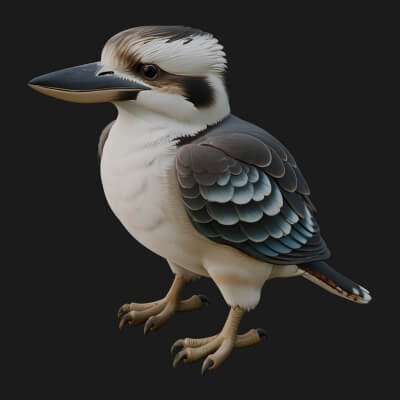 Kingfisher Bird Statue Design 6 3D Print Model