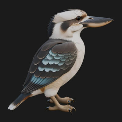 Kingfisher Bird Statue Design 8 3D Print Model