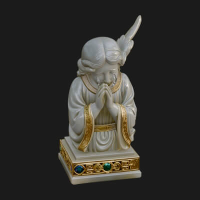 Kneeling Praying Angel Statue Design 8 3D Print Model