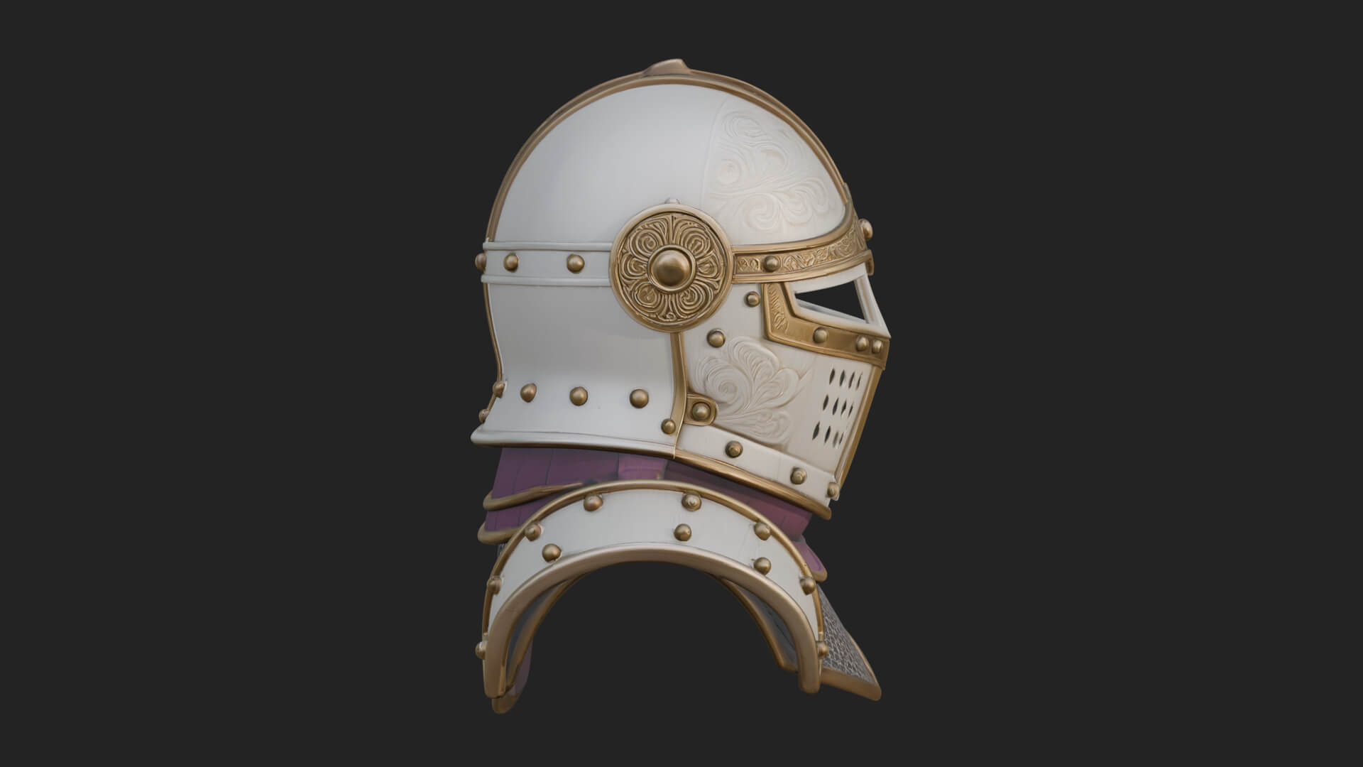 Knight Great Helm Bust Design 1 3D Print Model 3D Model