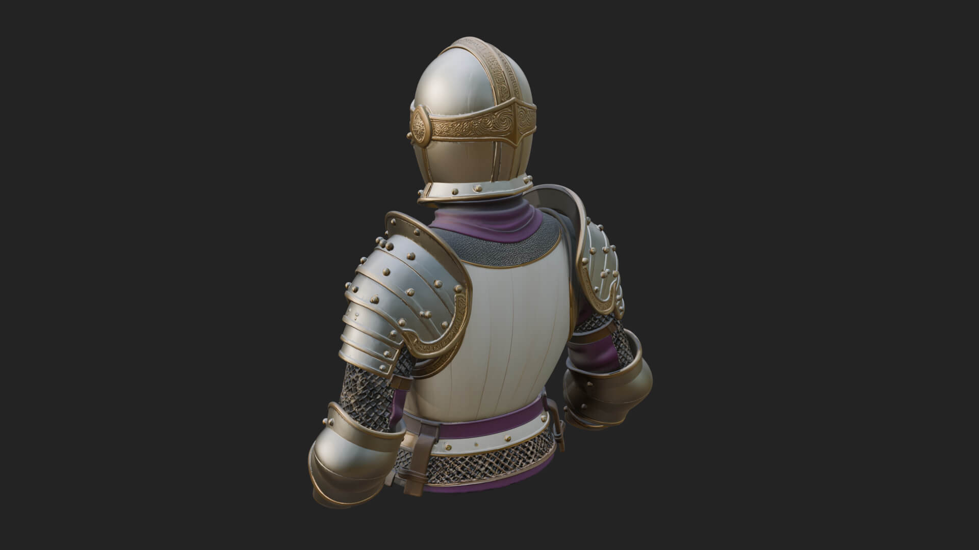Knight Great Helm Bust Design 2 3D Print Model 3D Model