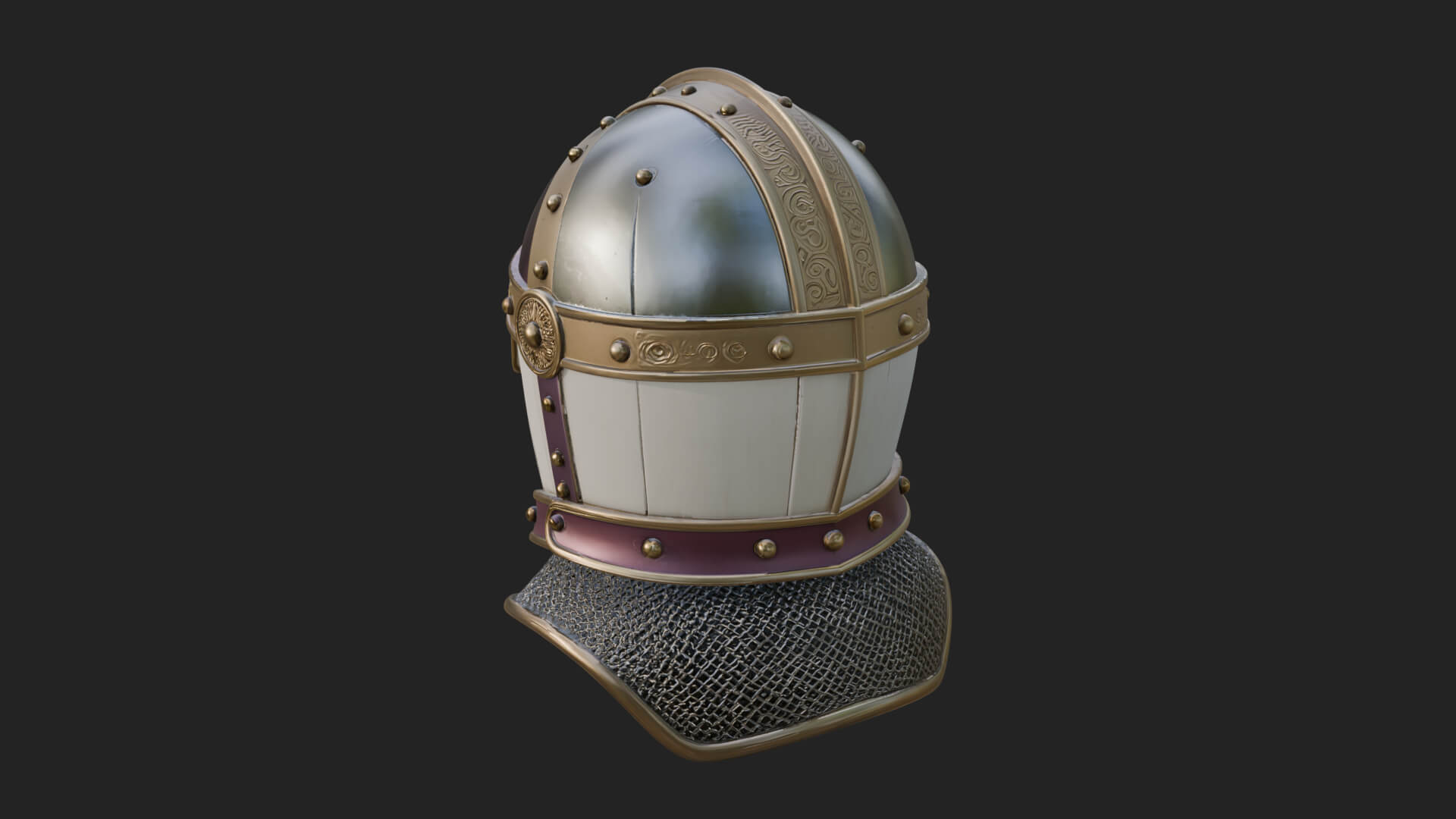 Knight Great Helm Bust Design 3 3D Print Model 3D Model