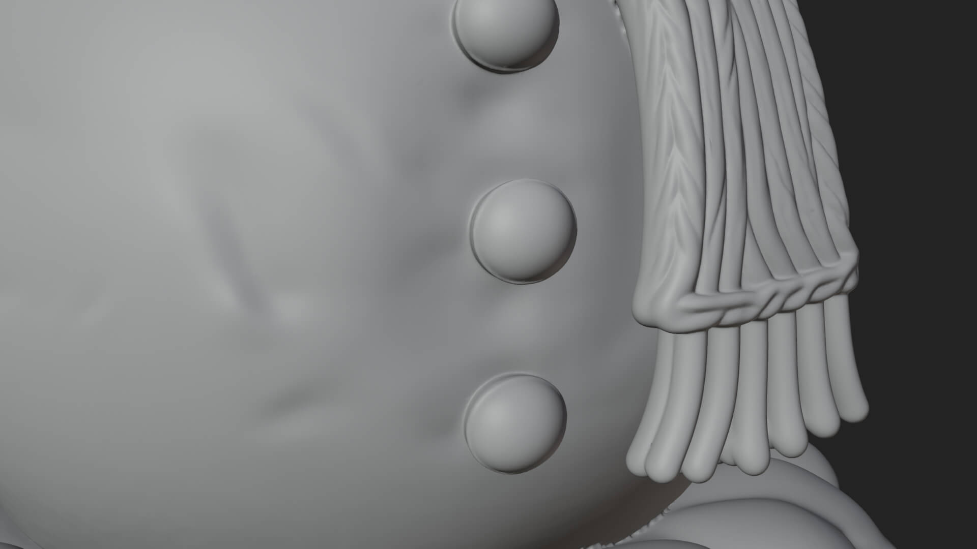 Knit Hat Snowman Statue Design 2 3D Print Model 3D Model