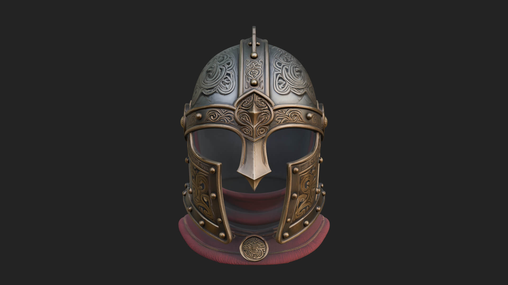 Knotwork Nasal Helm Statue Design 1 3D Print Model 3D Model