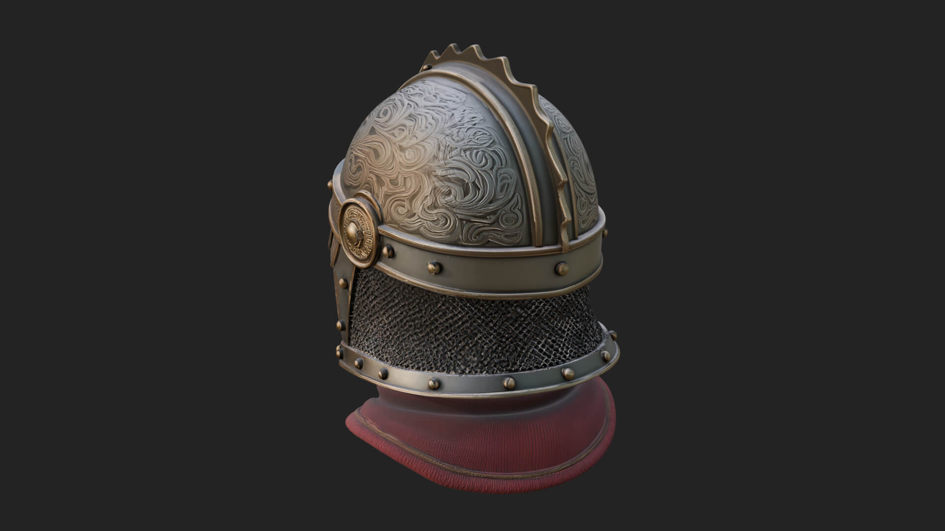 Knotwork Nasal Helm Statue Design 1 3D Print Model 3D Model