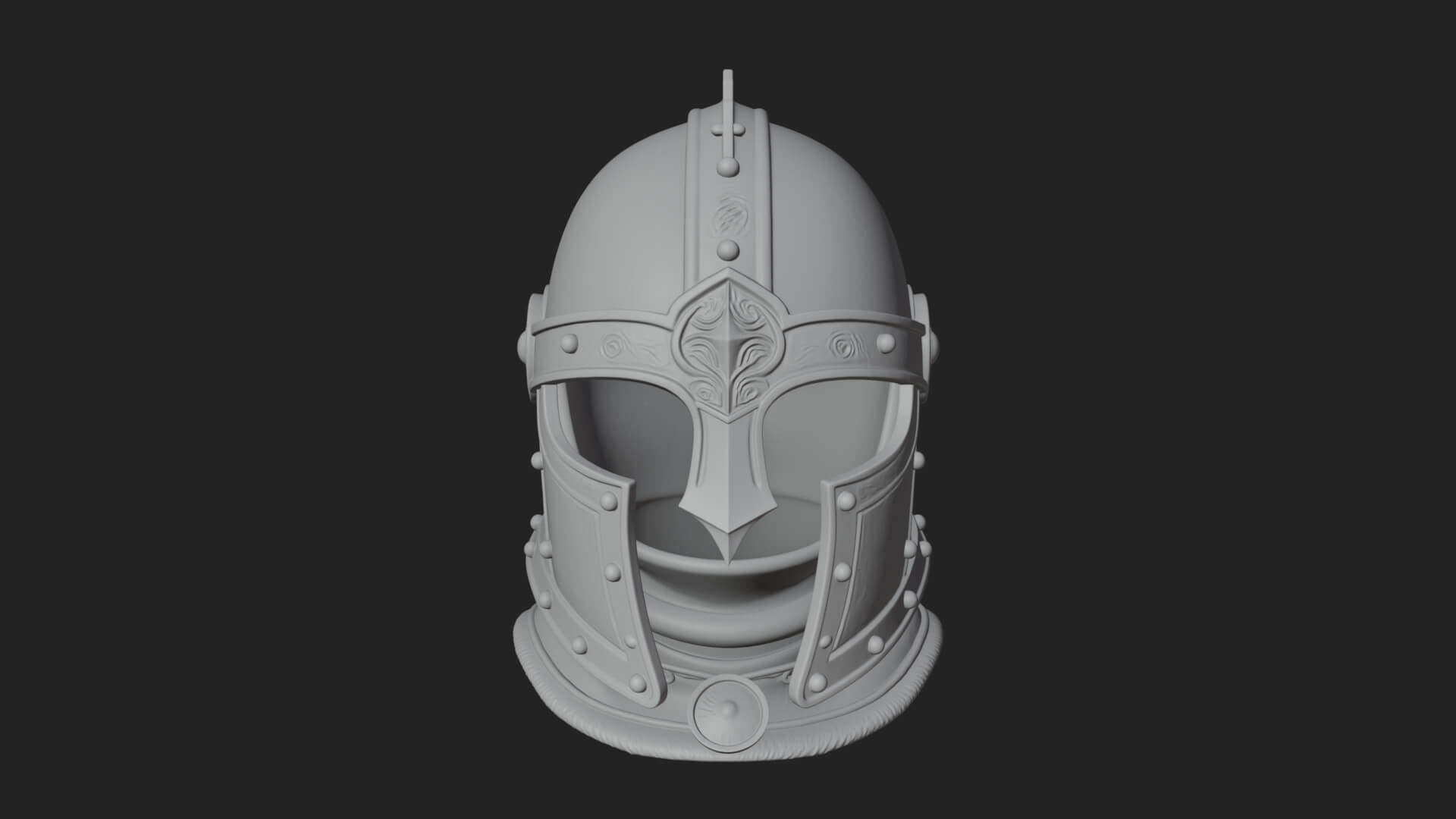 Knotwork Nasal Helm Statue Design 1 3D Print Model 3D Model