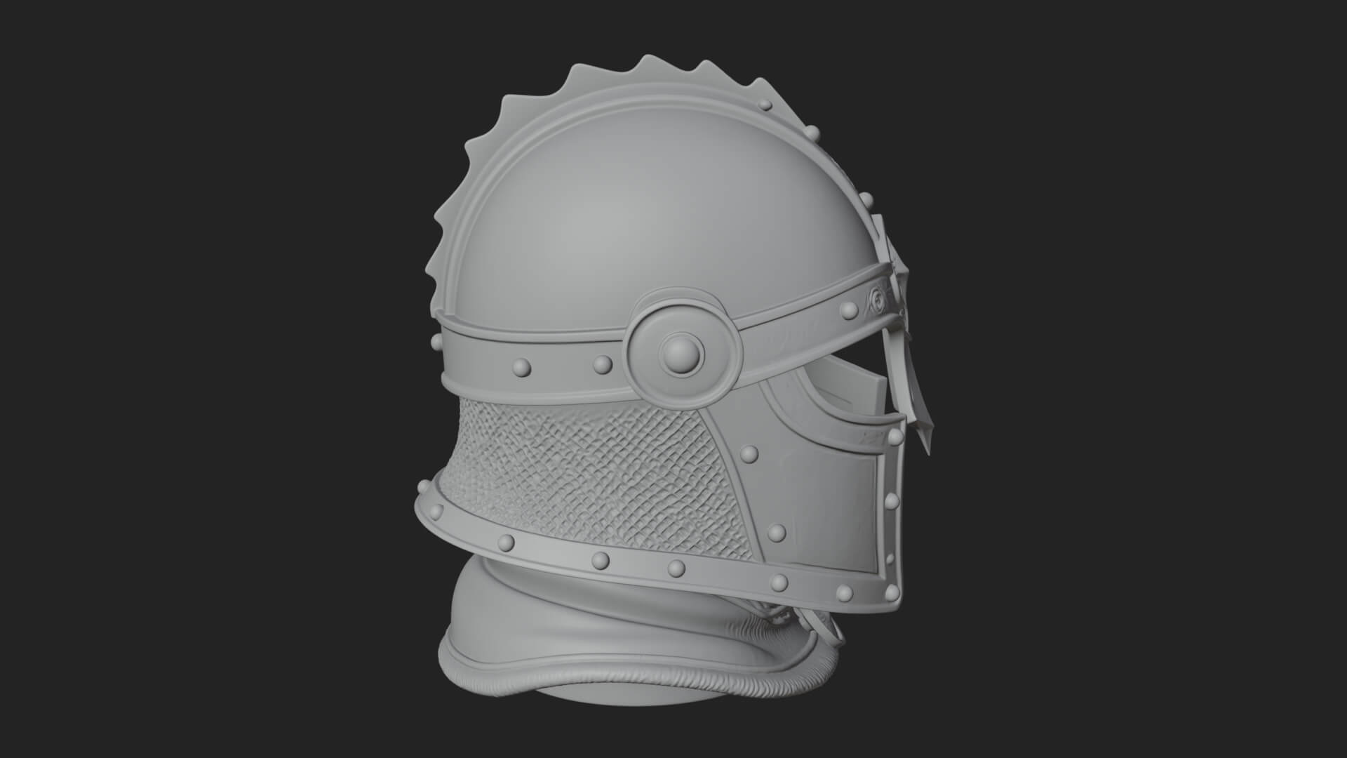 Knotwork Nasal Helm Statue Design 1 3D Print Model 3D Model