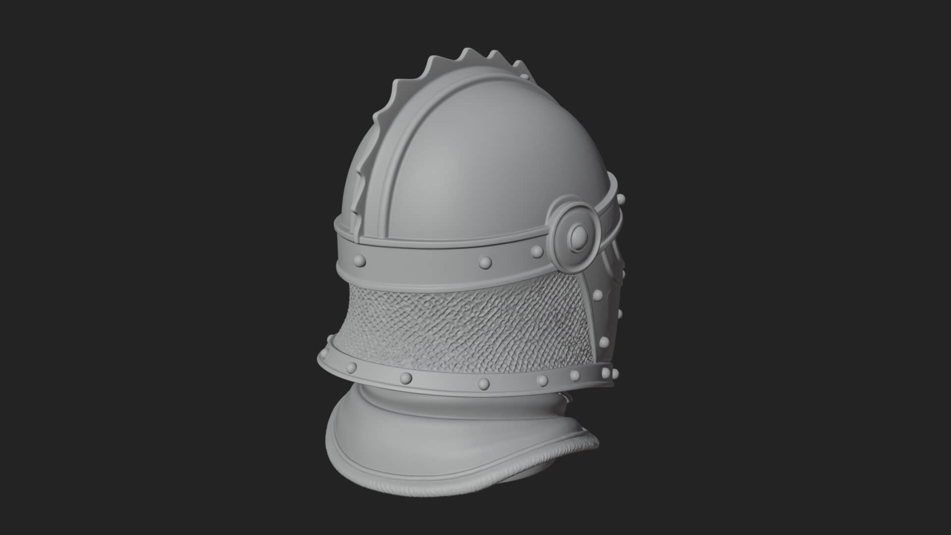 Knotwork Nasal Helm Statue Design 1 3D Print Model 3D Model