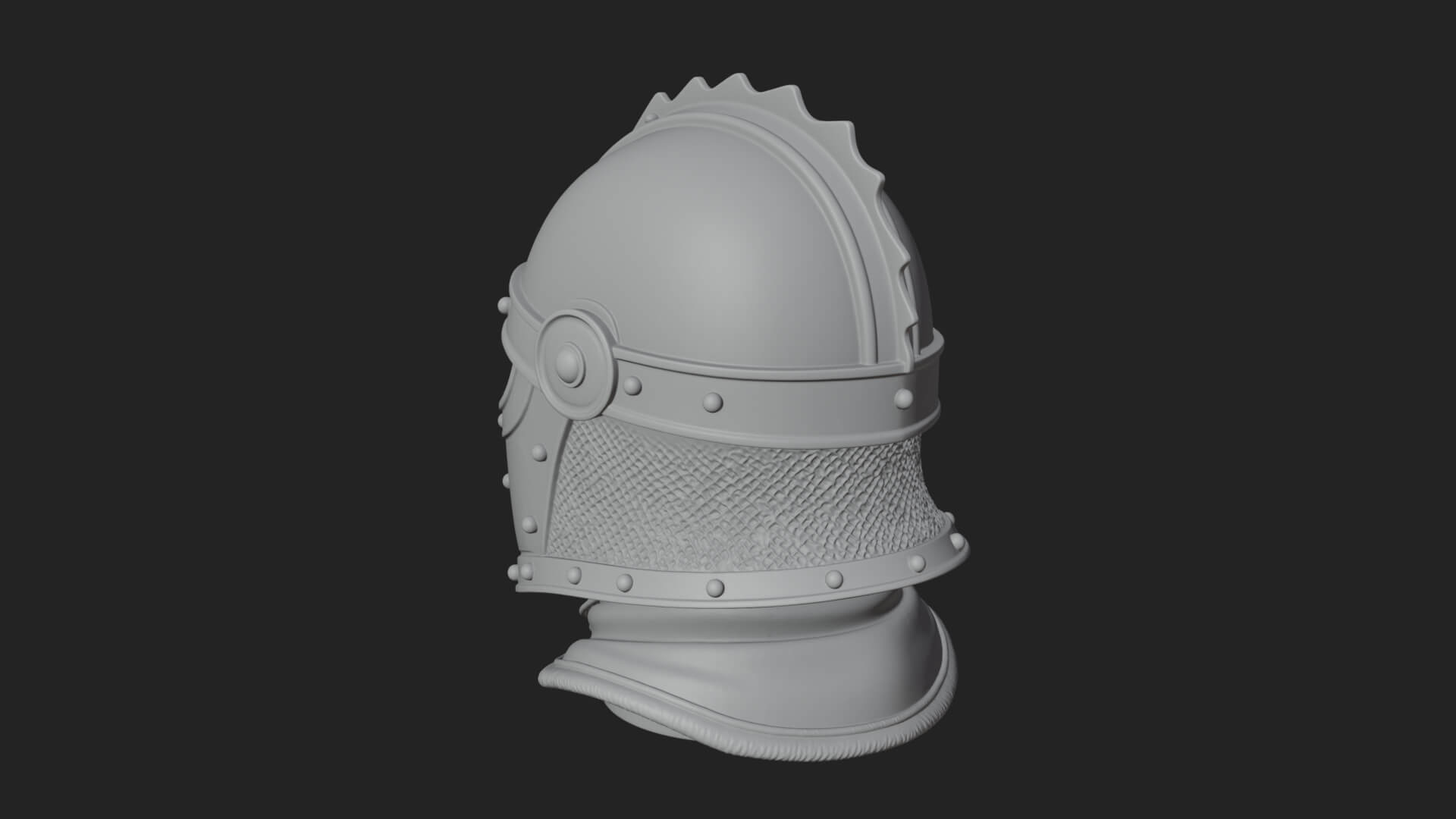 Knotwork Nasal Helm Statue Design 1 3D Print Model 3D Model