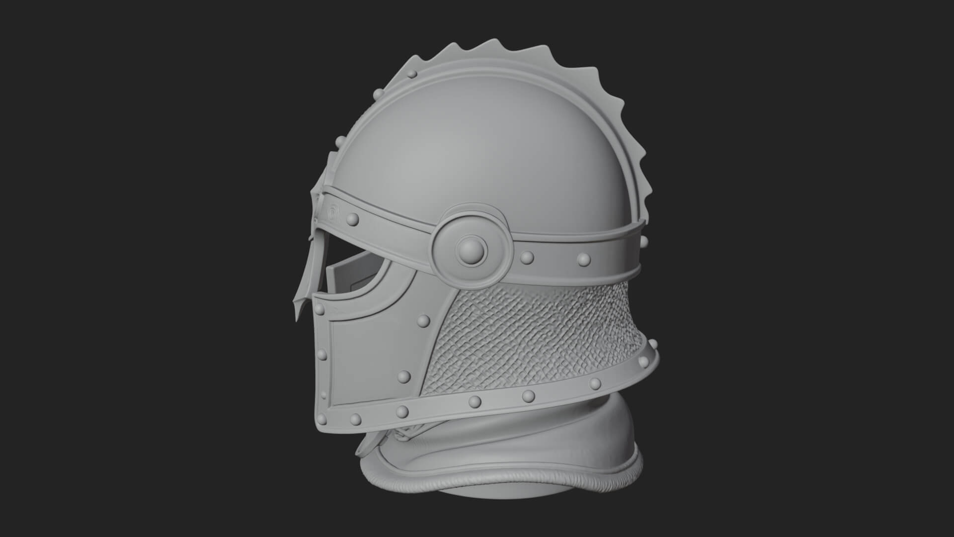 Knotwork Nasal Helm Statue Design 1 3D Print Model 3D Model