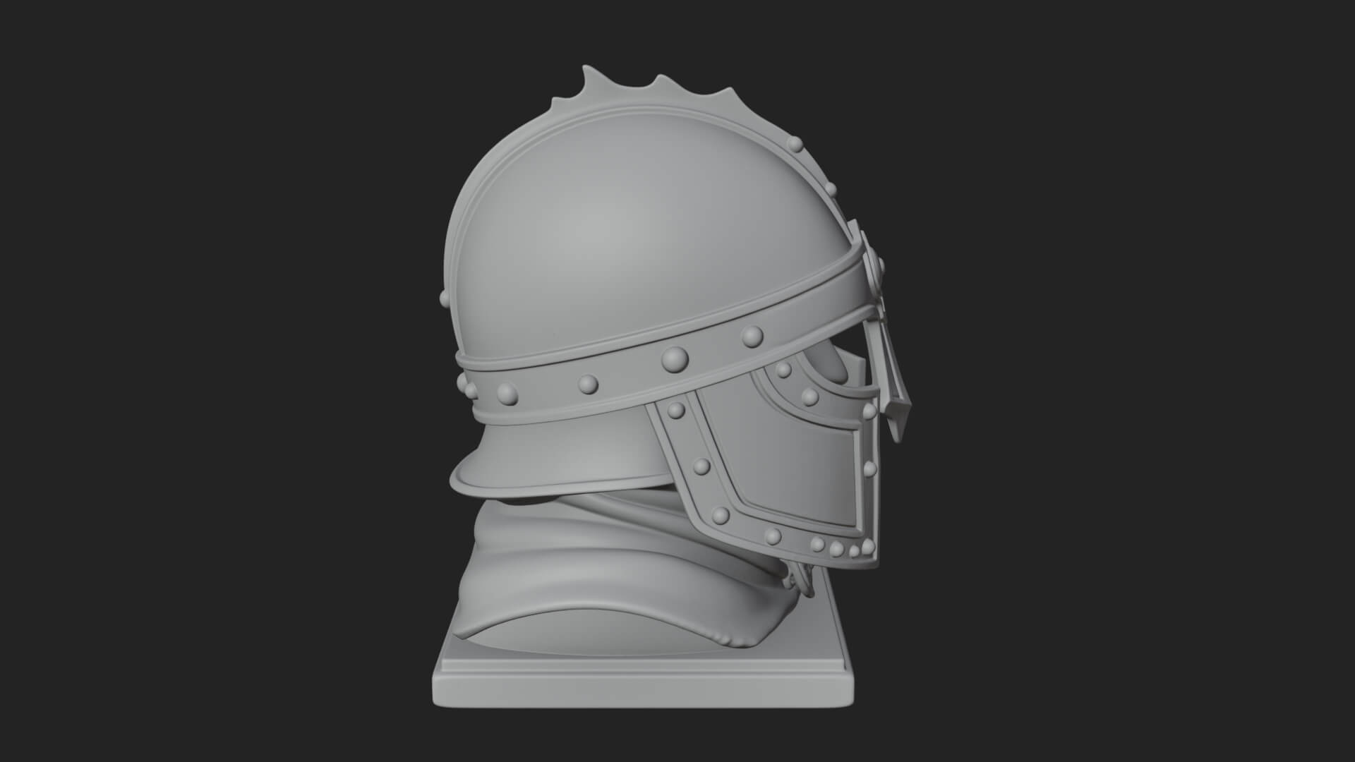Knotwork Nasal Helm Statue Design 2 3D Print Model 3D Model