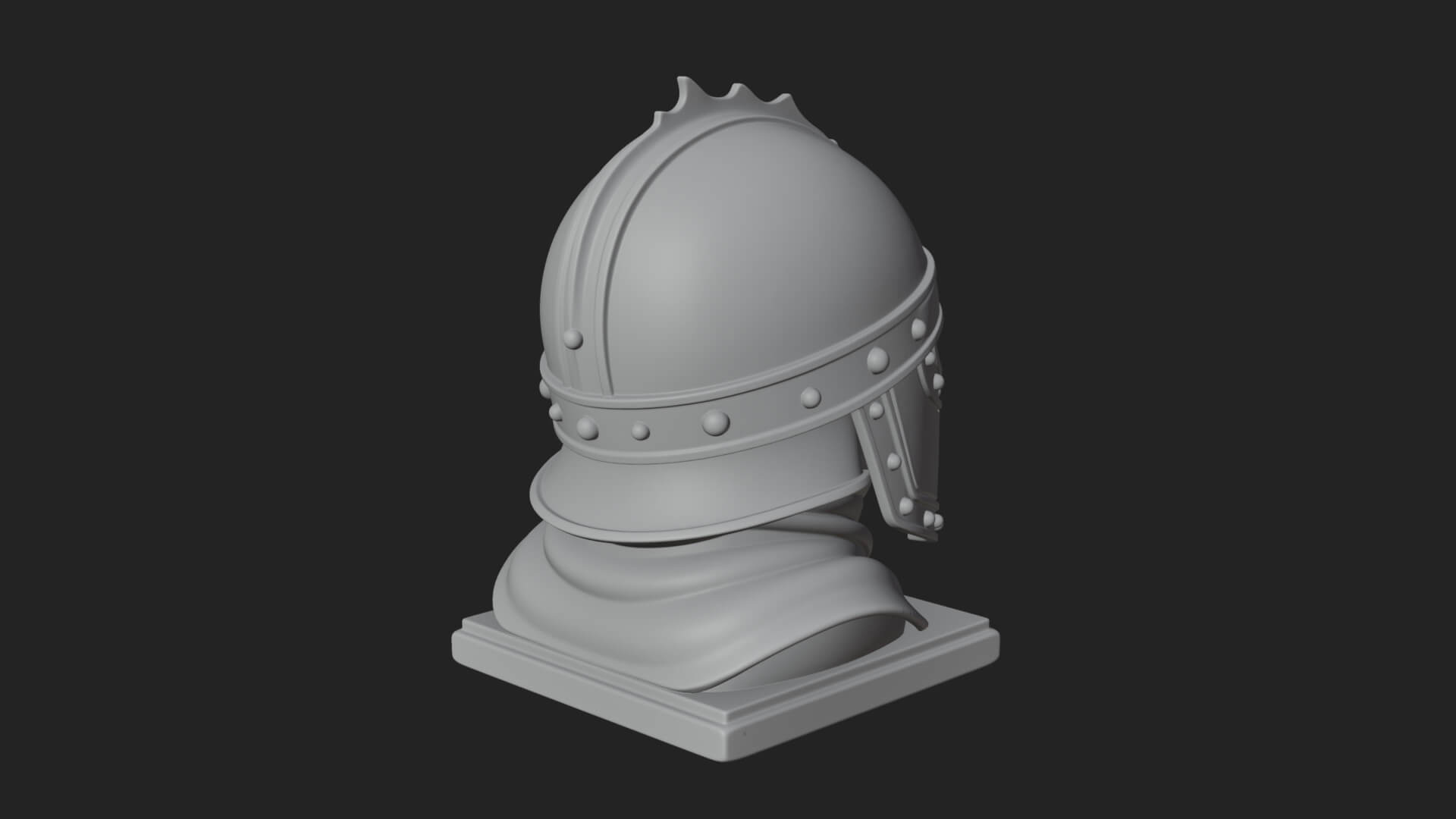 Knotwork Nasal Helm Statue Design 2 3D Print Model 3D Model