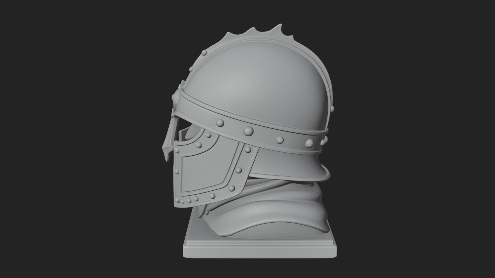Knotwork Nasal Helm Statue Design 2 3D Print Model 3D Model