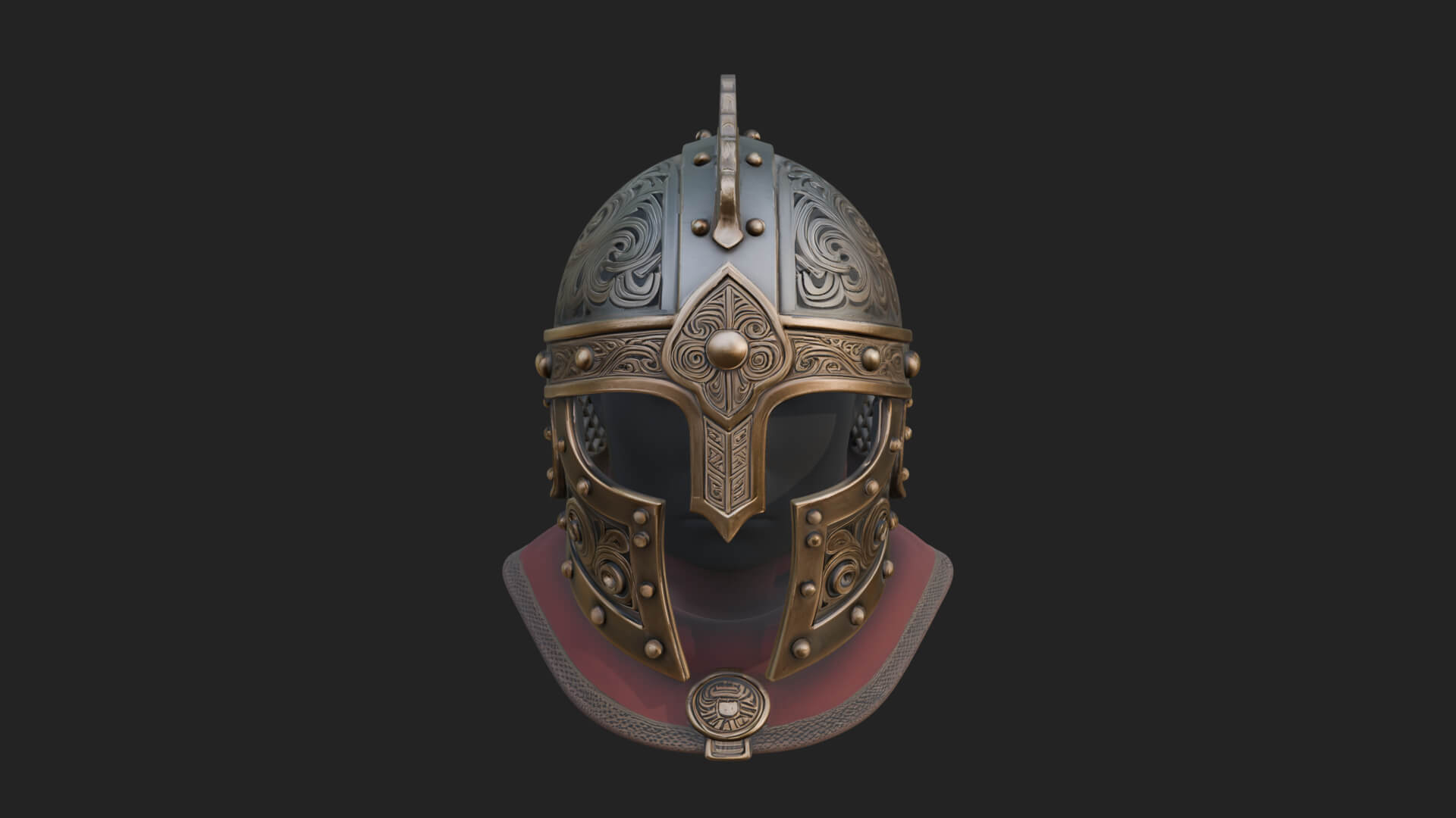 Knotwork Nasal Helm Statue Design 3 3D Print Model 3D Model