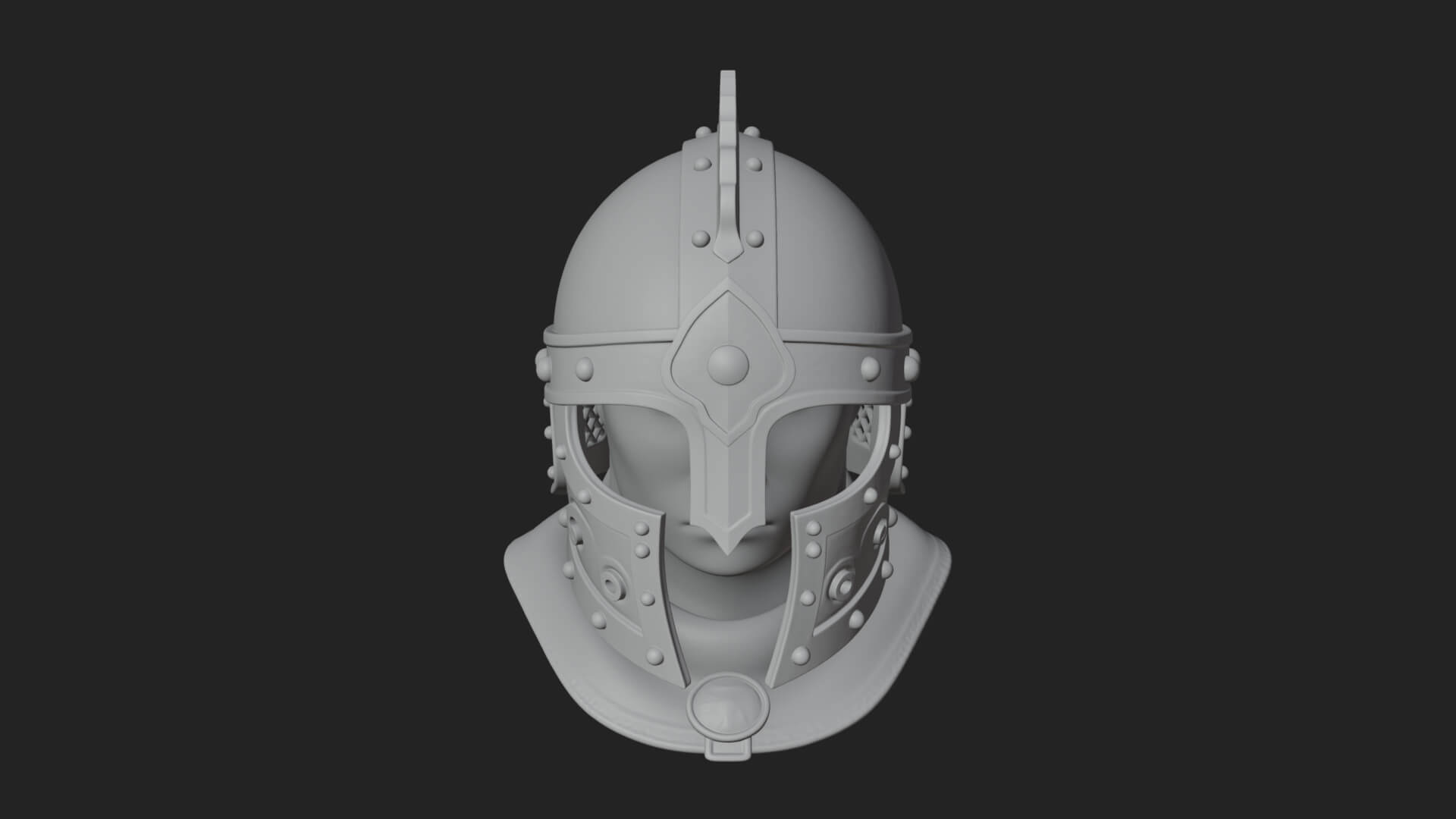 Knotwork Nasal Helm Statue Design 3 3D Print Model 3D Model