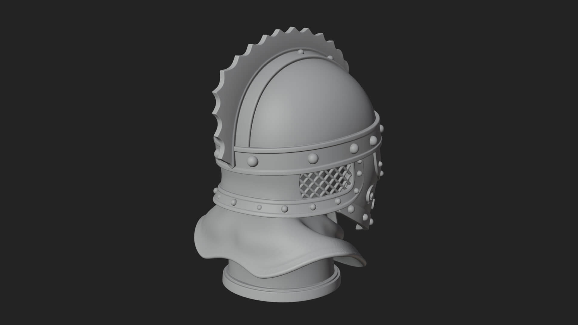 Knotwork Nasal Helm Statue Design 3 3D Print Model 3D Model