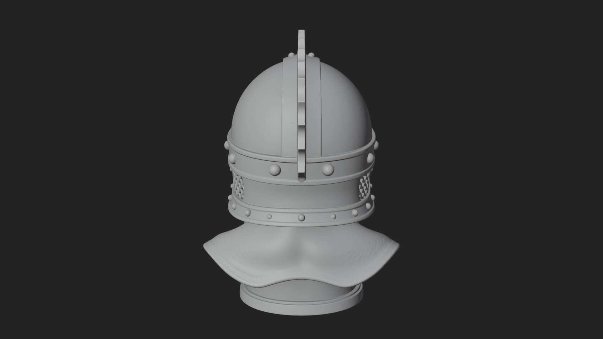 Knotwork Nasal Helm Statue Design 3 3D Print Model 3D Model