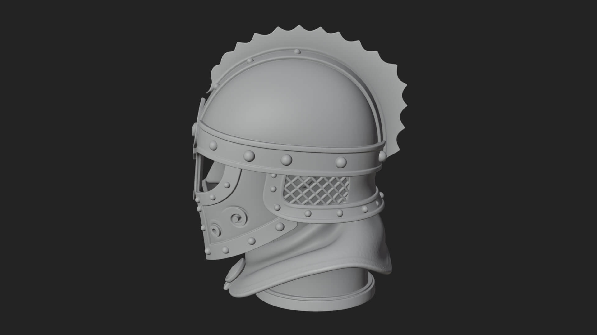 Knotwork Nasal Helm Statue Design 3 3D Print Model 3D Model