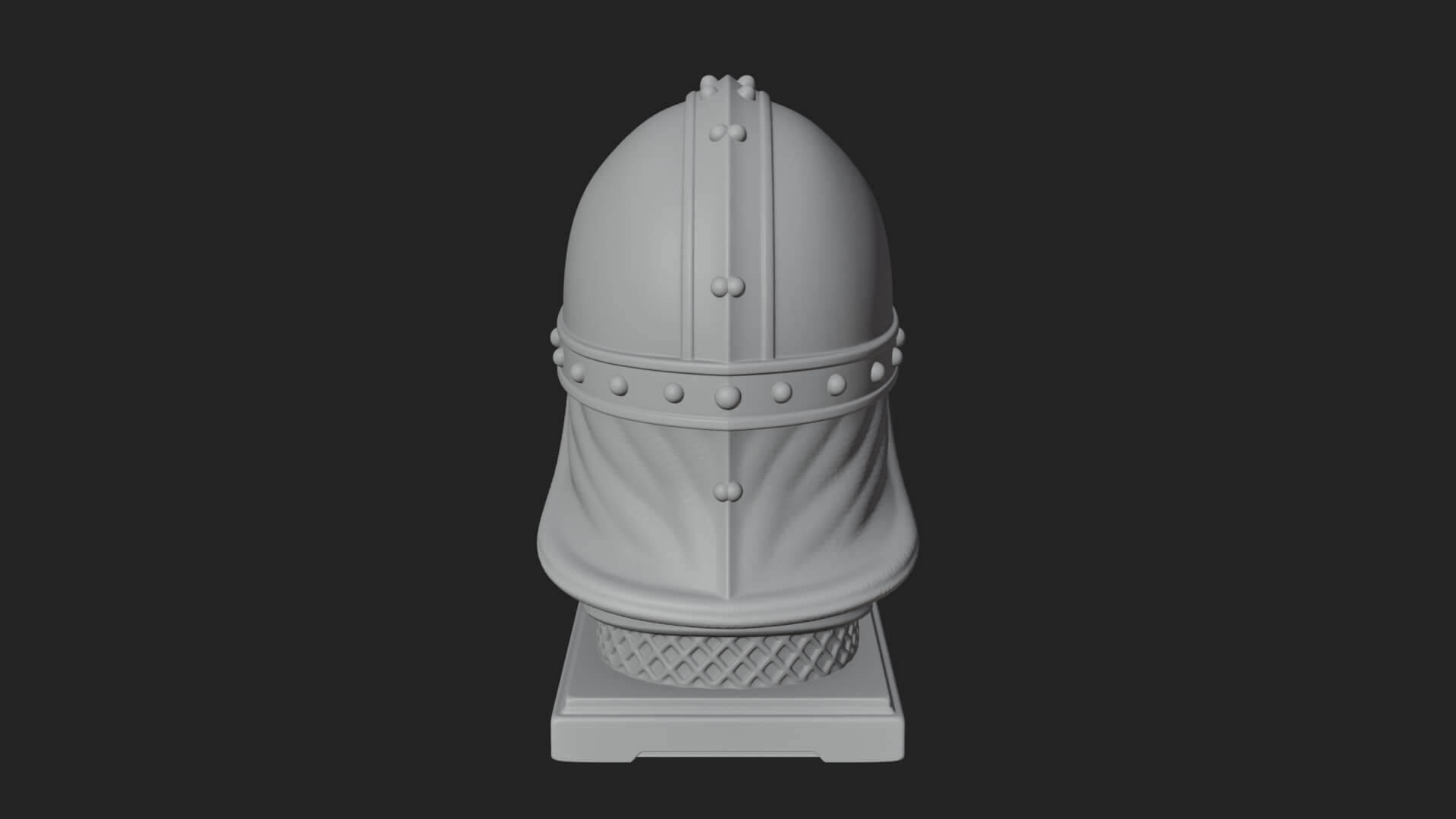 Knotwork Nasal Helm Statue Design 4 3D Print Model 3D Model